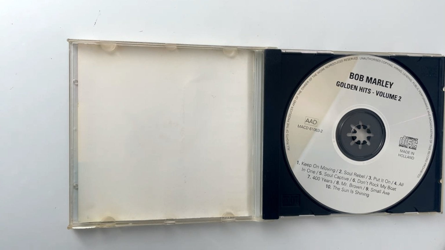 Bob Marley - Golden Hits Volume 2 CD 1990s Reggae Masters Music