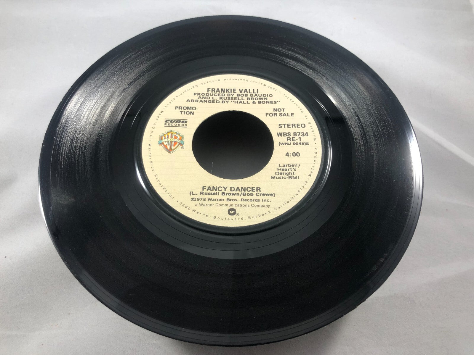 Frankie Valli 45 Fancy Dancer WARNER BROS PROMO VG+