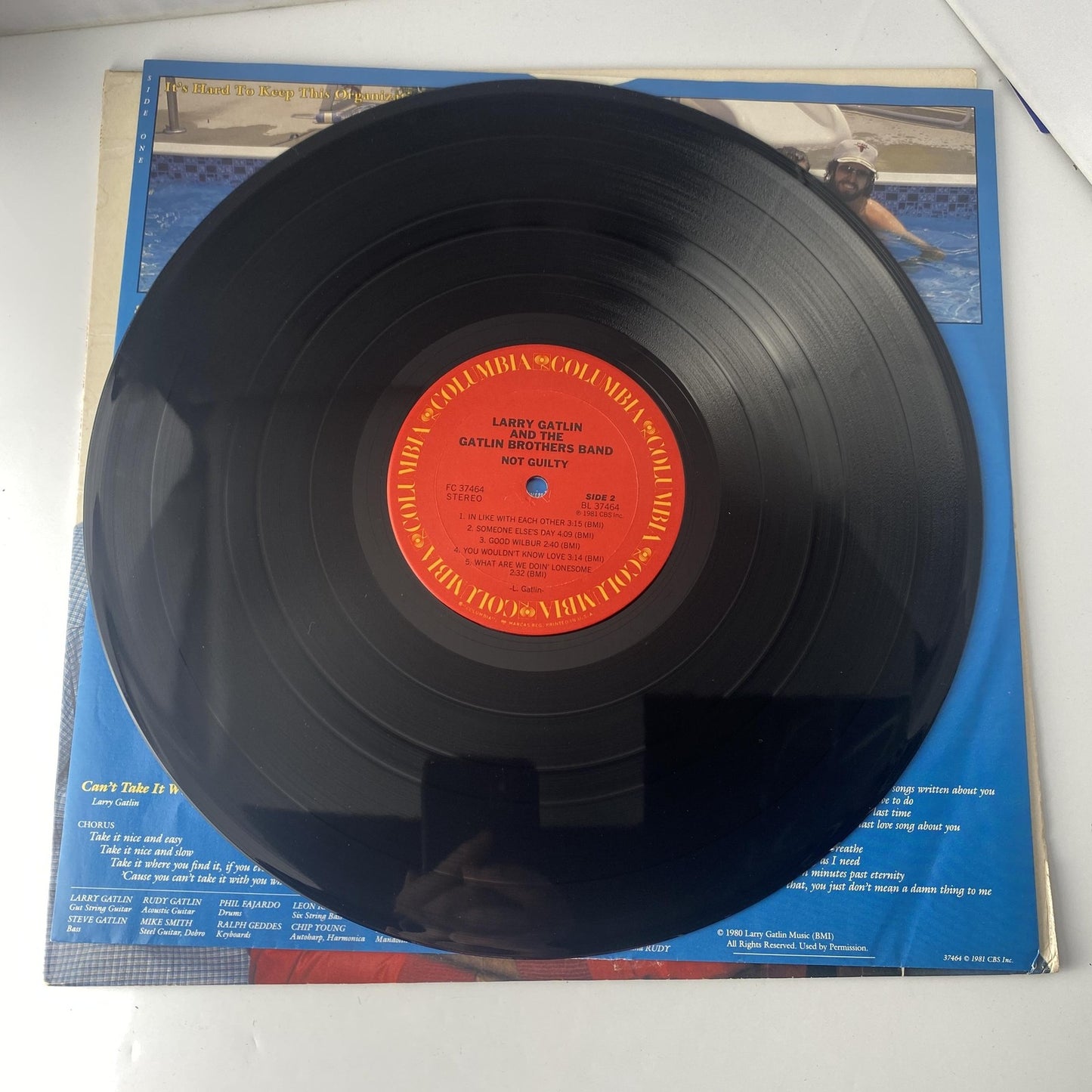 Vintage Larry Gatlin & Gatlin Brothers Not Guilty 12" Vinyl LP 1981 Columbia