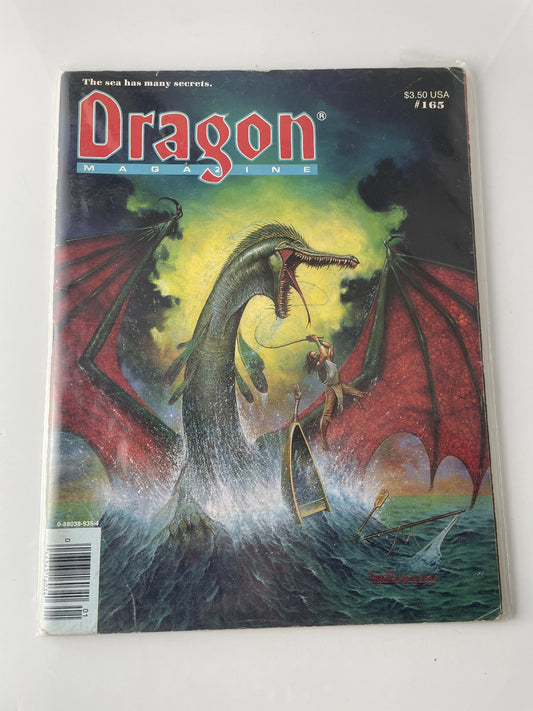 Vintage Dragon Magazine Issue 165 Jan 1991 TSR Dungeons & Dragons RPG AD&D