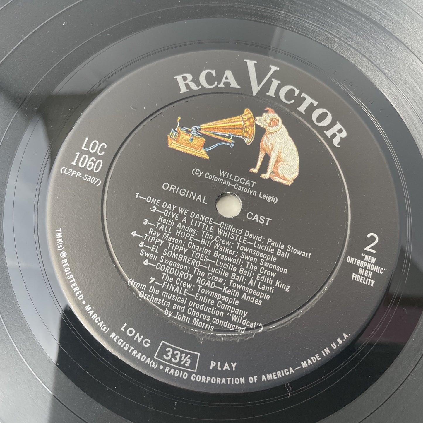 Wildcat Original Broadway Musical Cast Lucille Ball 1961 Vinyl Record LSO-1060