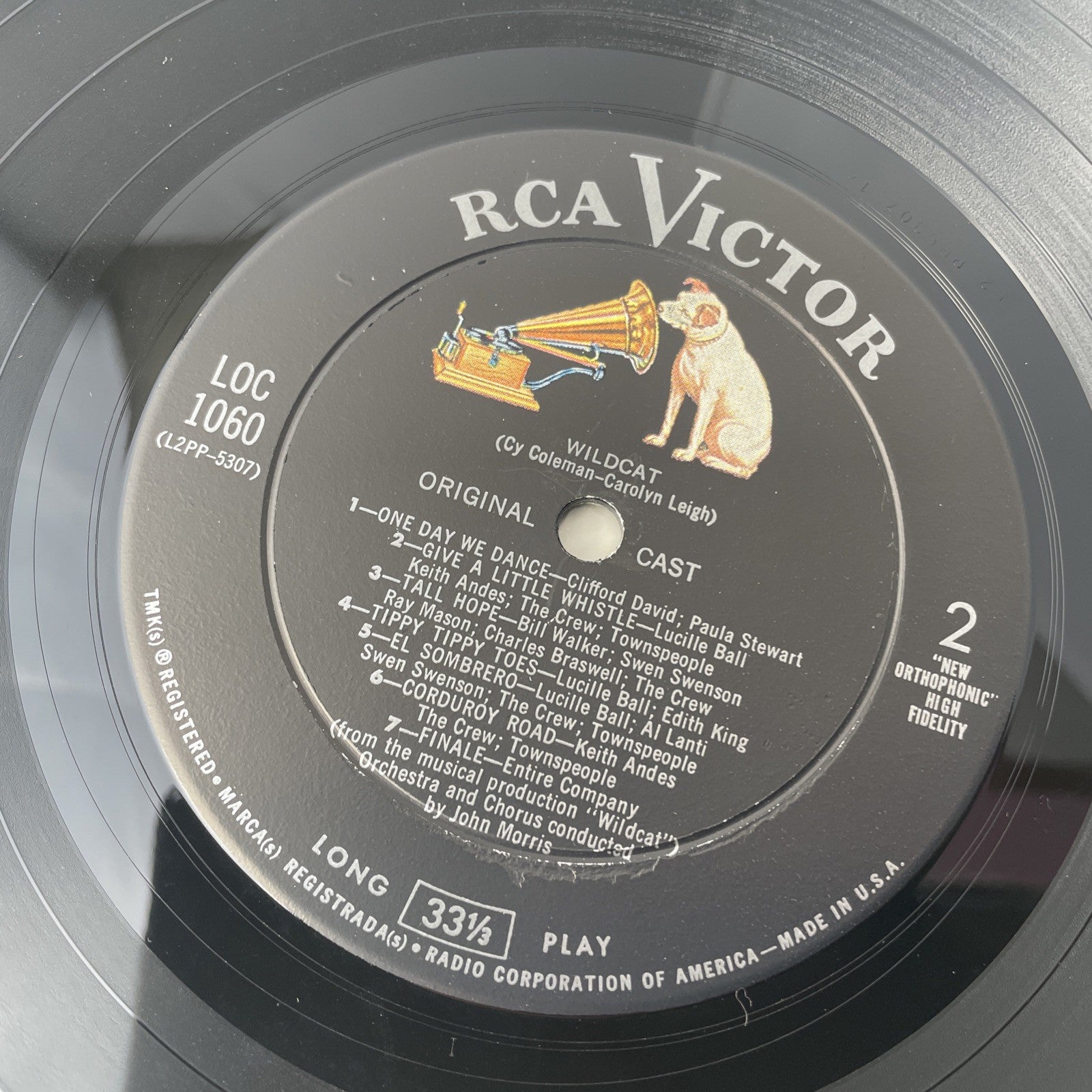 Wildcat Original Broadway Musical Cast Lucille Ball 1961 Vinyl Record LSO-1060