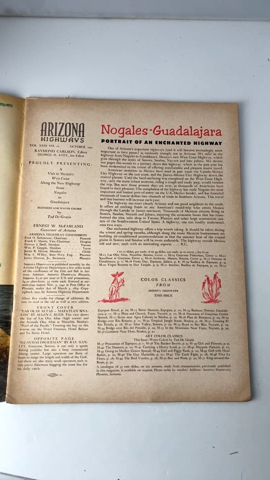 Arizona Highways Magazine October 1965 Vol 41 #10 Mexico West Coast Highway