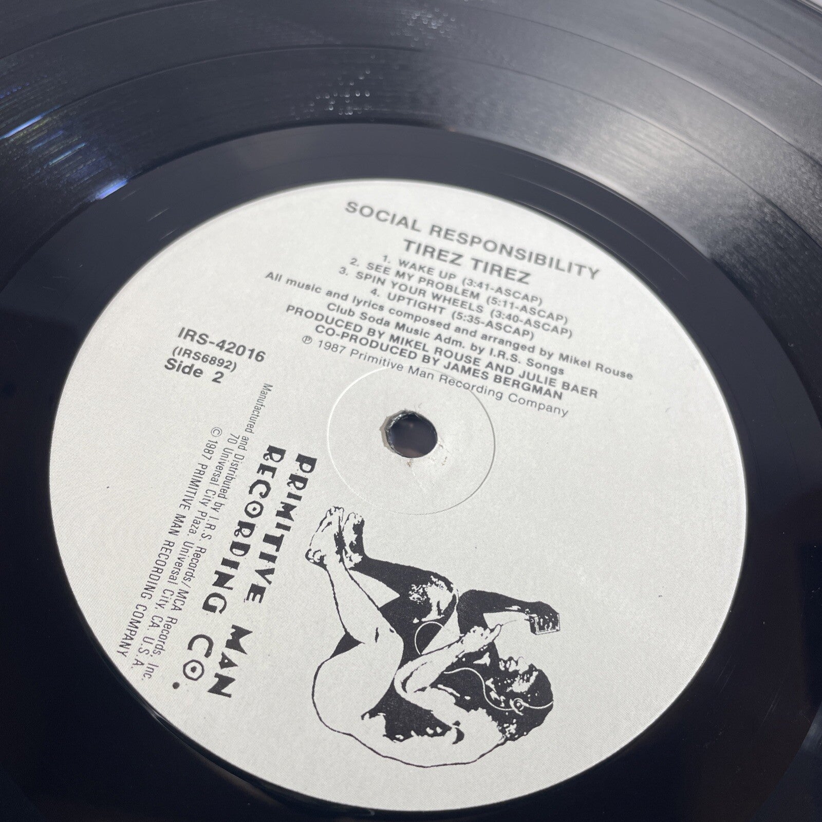 (Promo) Tirez Tirez – Social Responsibility LP 1987 Primitive Man – IRS 42016 VG