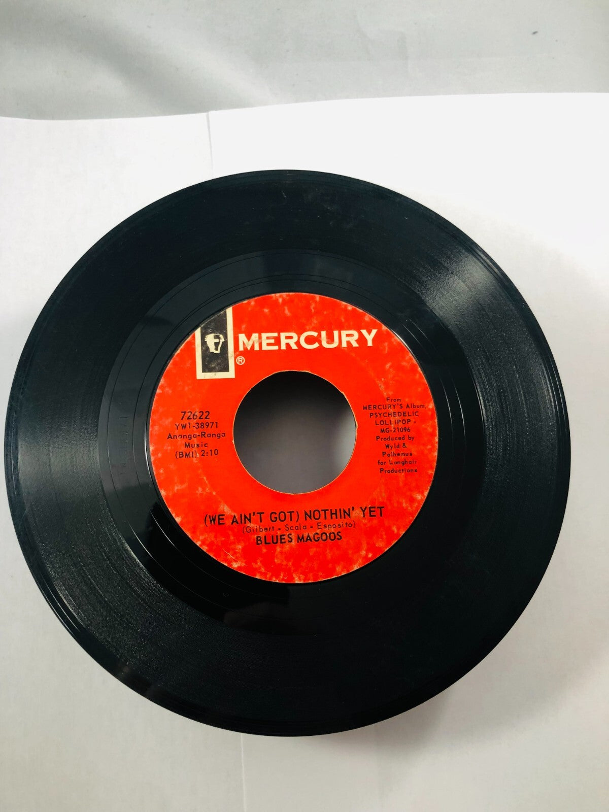 Rock 45 Blues Magoos - Gotta Get Away / (We Ain'T Got) Nothin' Yet On Mercury G+