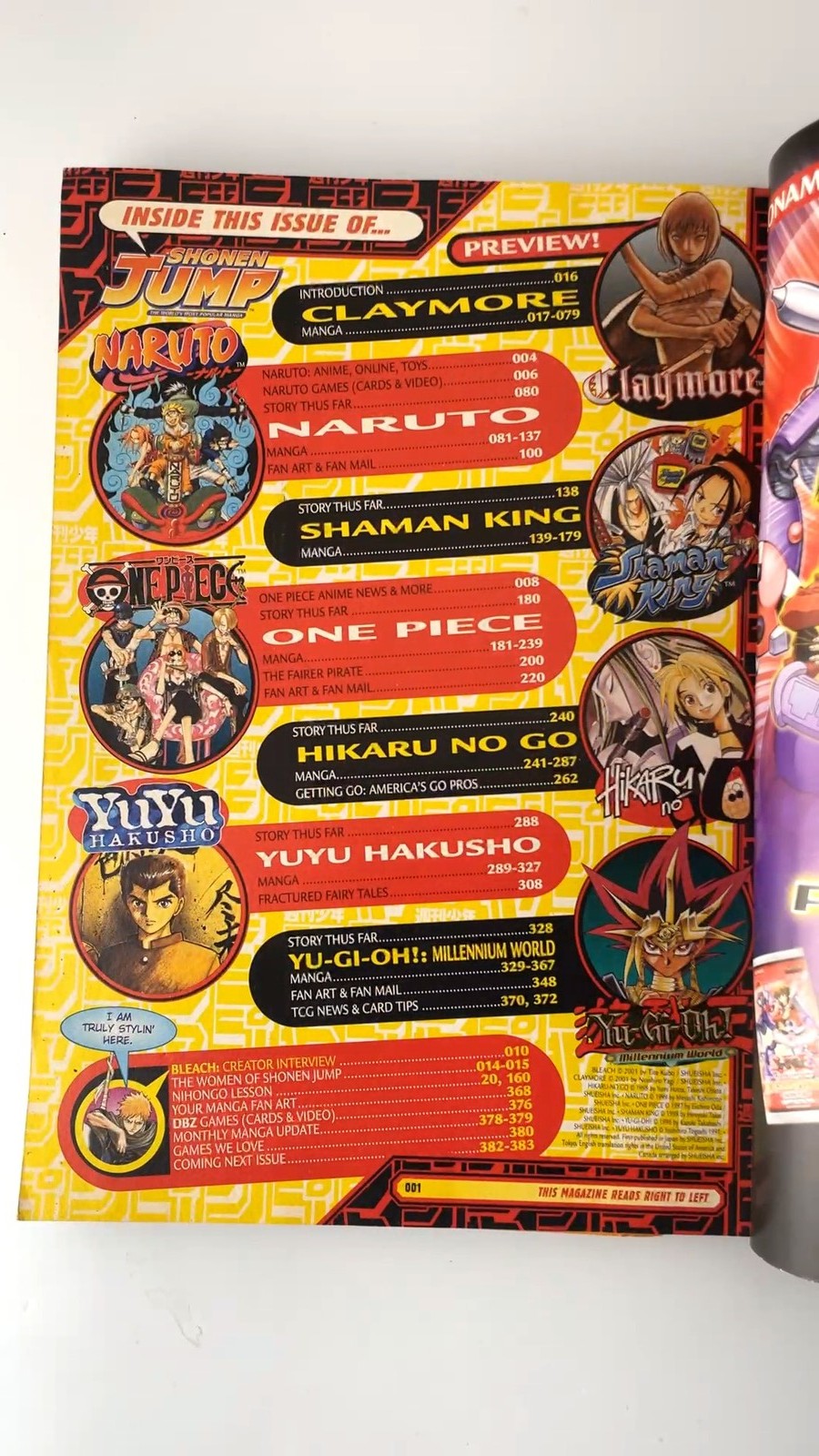 Shonen Jump Volume 4 Issue 3 March 2006 Naruto One Piece Yu-Gi-Oh! NO CARD