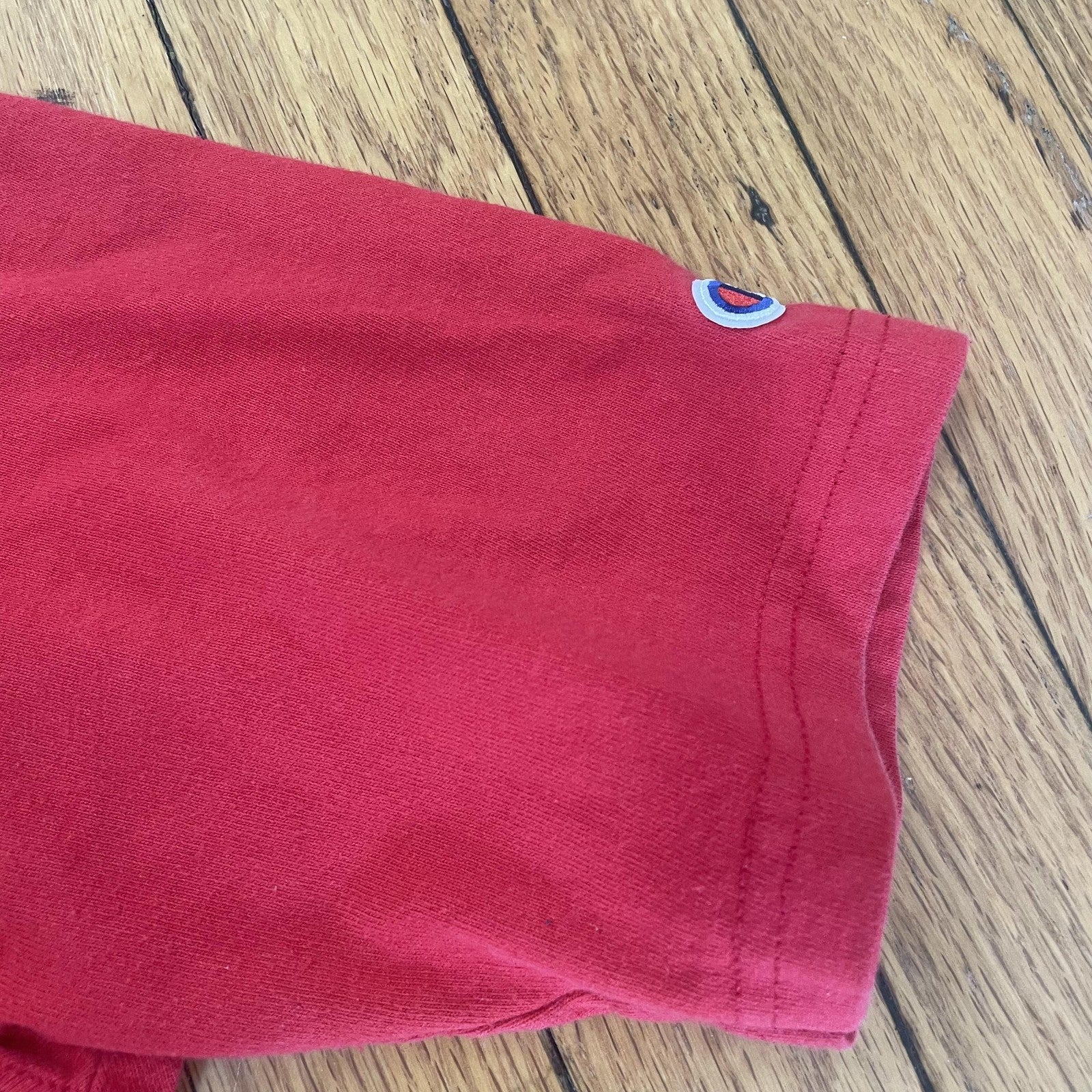 Champion Shirt Mens Small Red Space Planets Saturn Graphic Tee Vintage Style