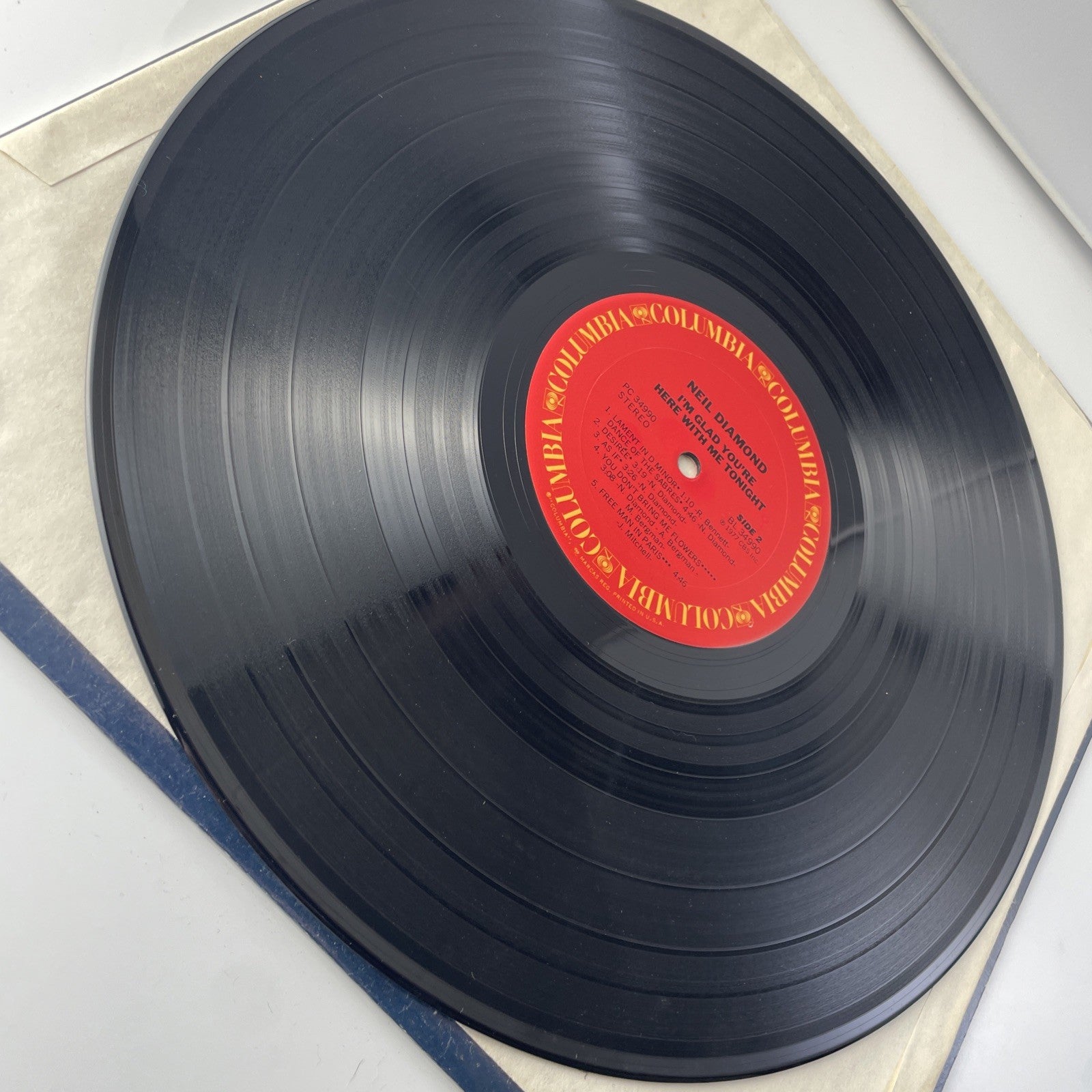 Neil Diamond ‎– I'm Glad You're Here With Me Tonight LP 1977 Columbia ‎VG