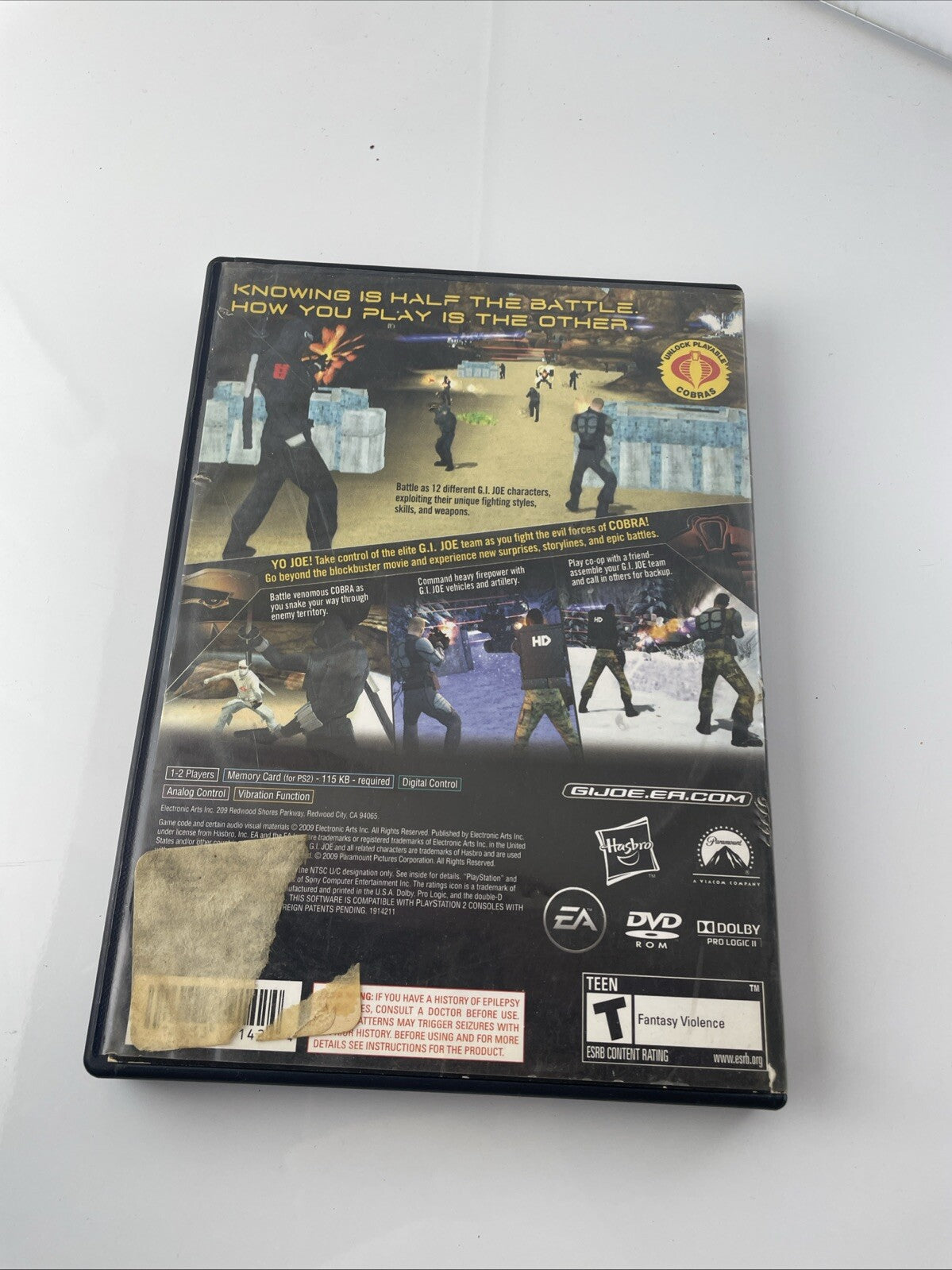 G.I. Joe The Rise of Cobra PS2 (Sony PlayStation 2, 2009) “good