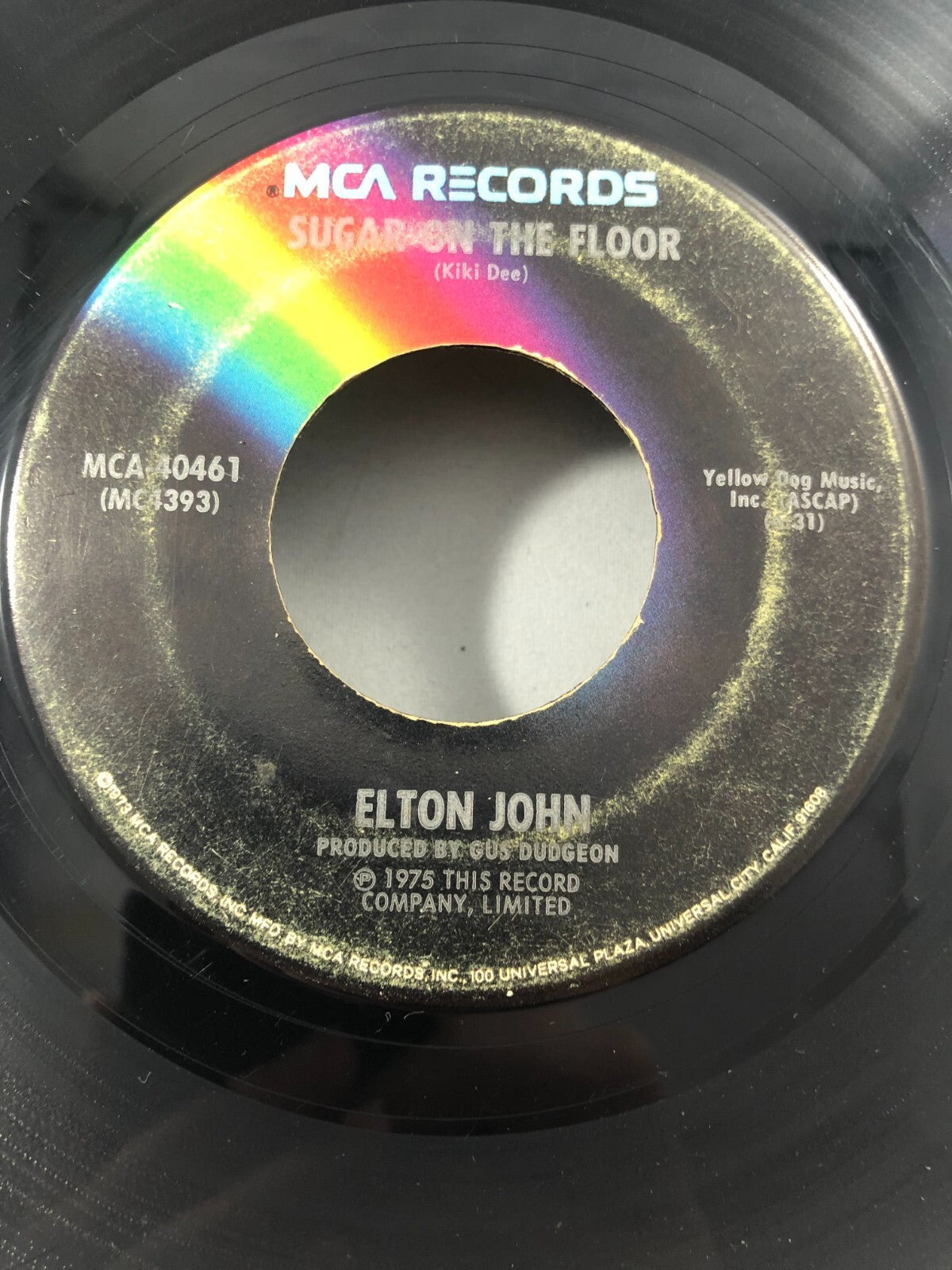 Elton John Island Girl / Sugar On The Floor 45 1975 MCA 40461 G+