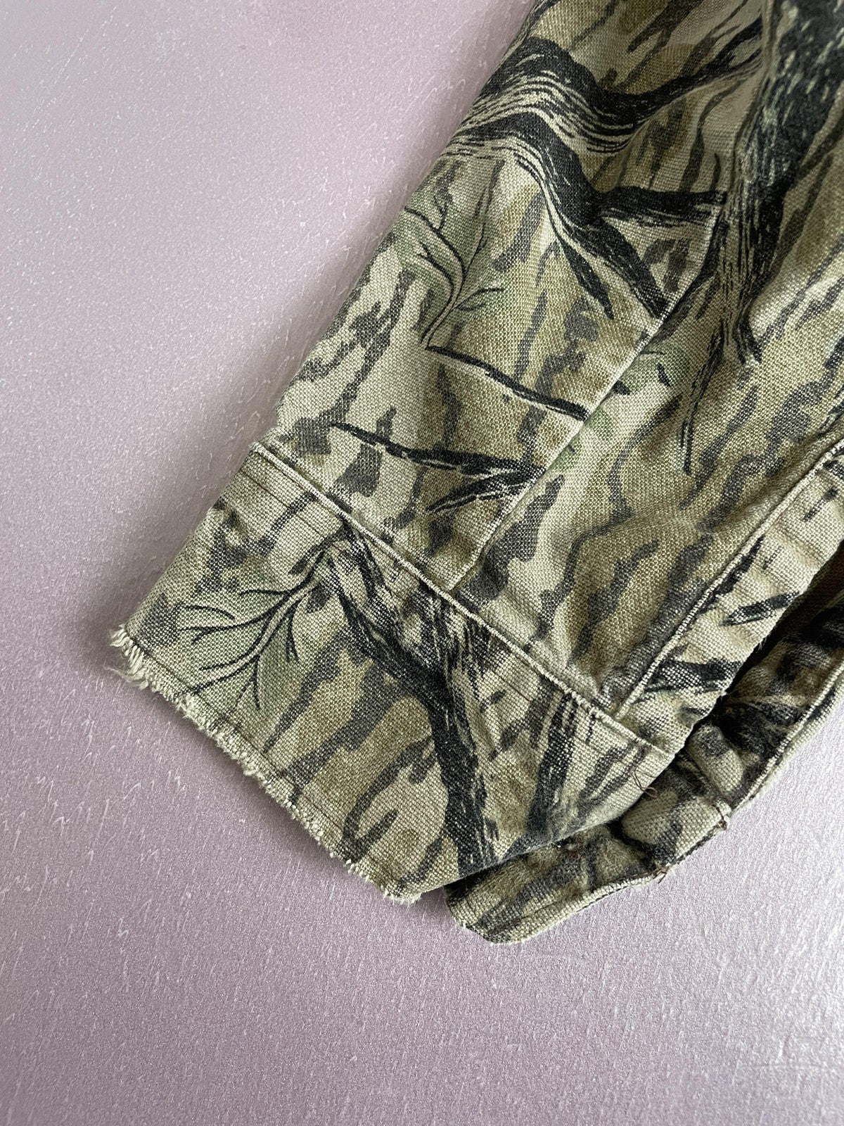 Vintage Mossy Oak Shirt Mens Medium Camou TREESTAND BARK Made USA 90s