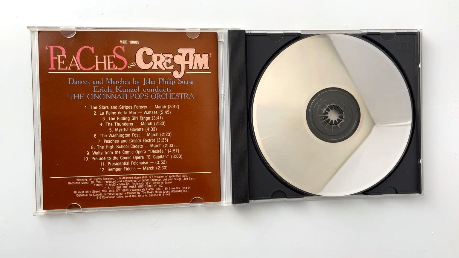 John Philip Sousa - Peaches and Cream CD 1984 MMG Classical Marches