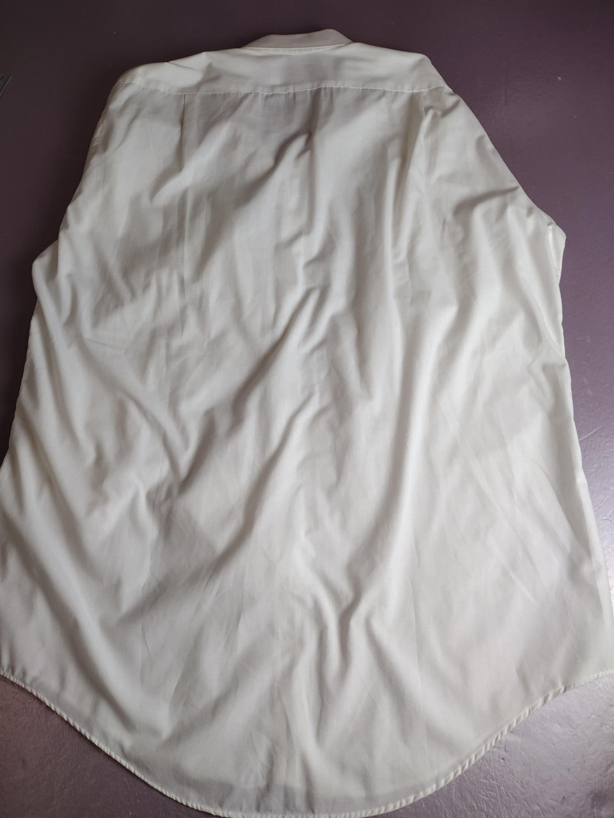 Sears Roebuck Shirt Mens 17 36/37 Tall White Button Front Long Sleeve Dress