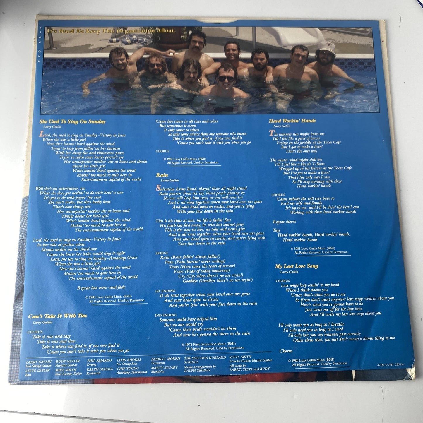 Vintage Larry Gatlin & Gatlin Brothers Not Guilty 12" Vinyl LP 1981 Columbia