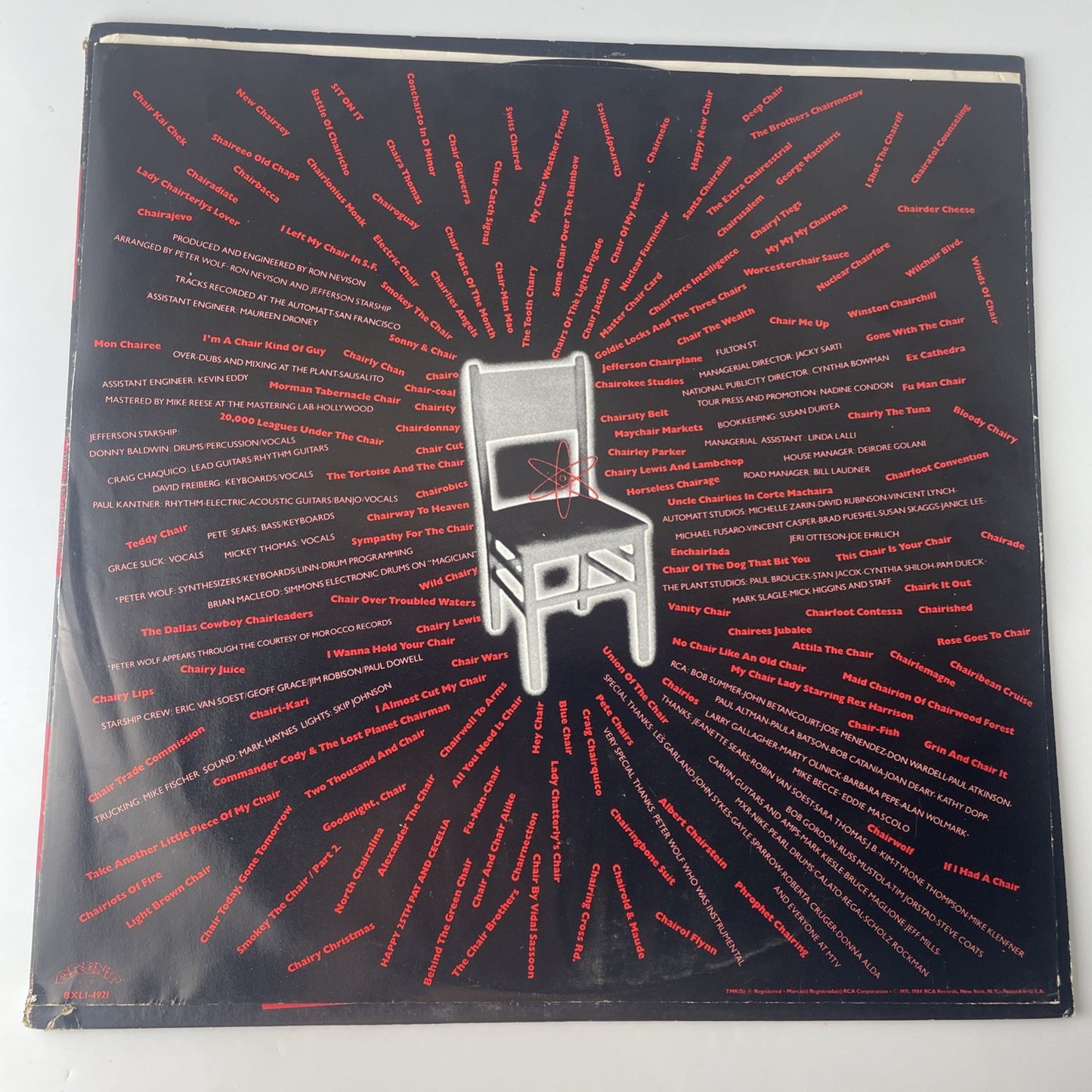 Jefferson Starship / Nuclear Furniture LP BXLI-4921 VG+/VG+