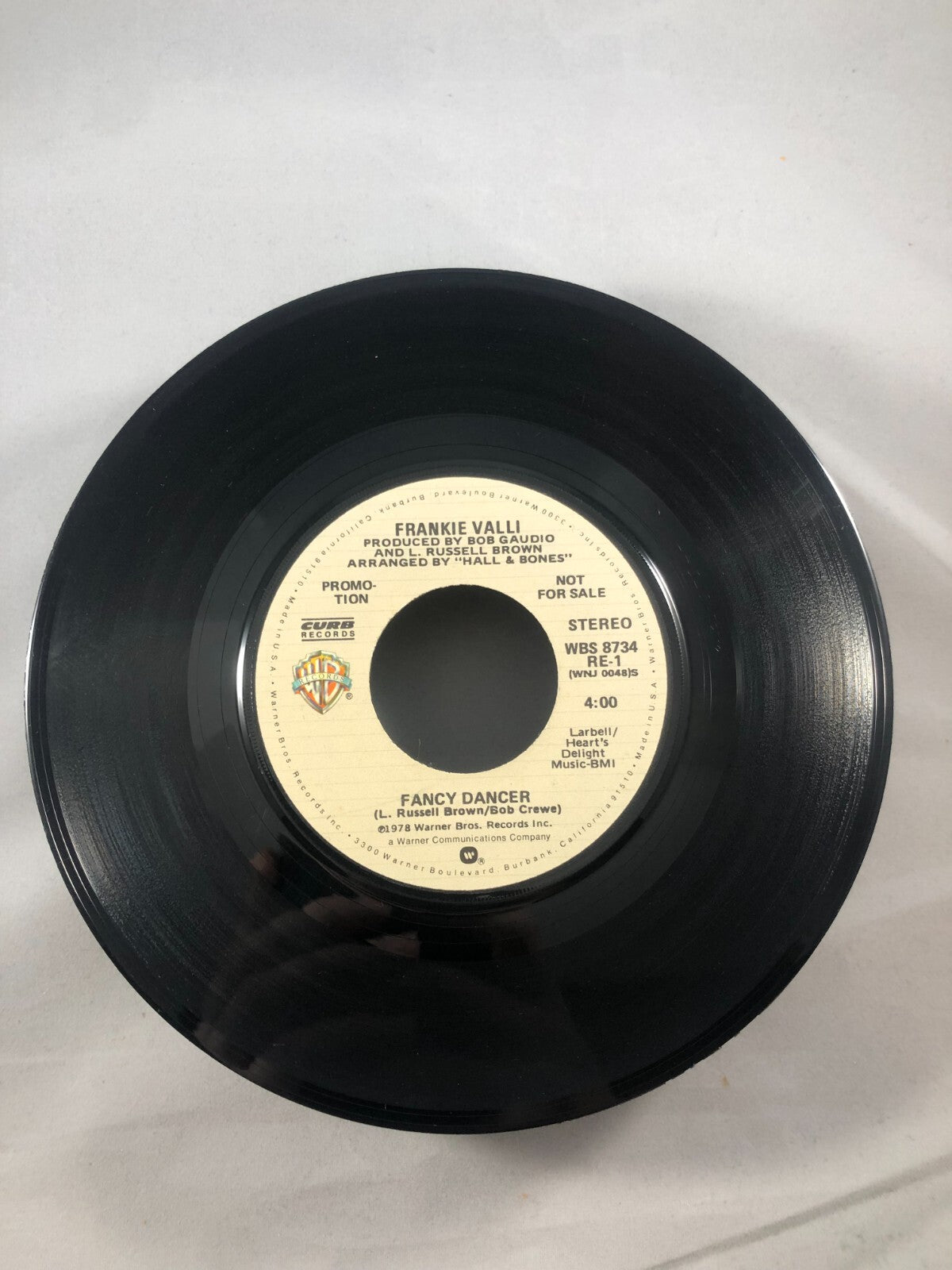 Frankie Valli 45 Fancy Dancer WARNER BROS PROMO VG+
