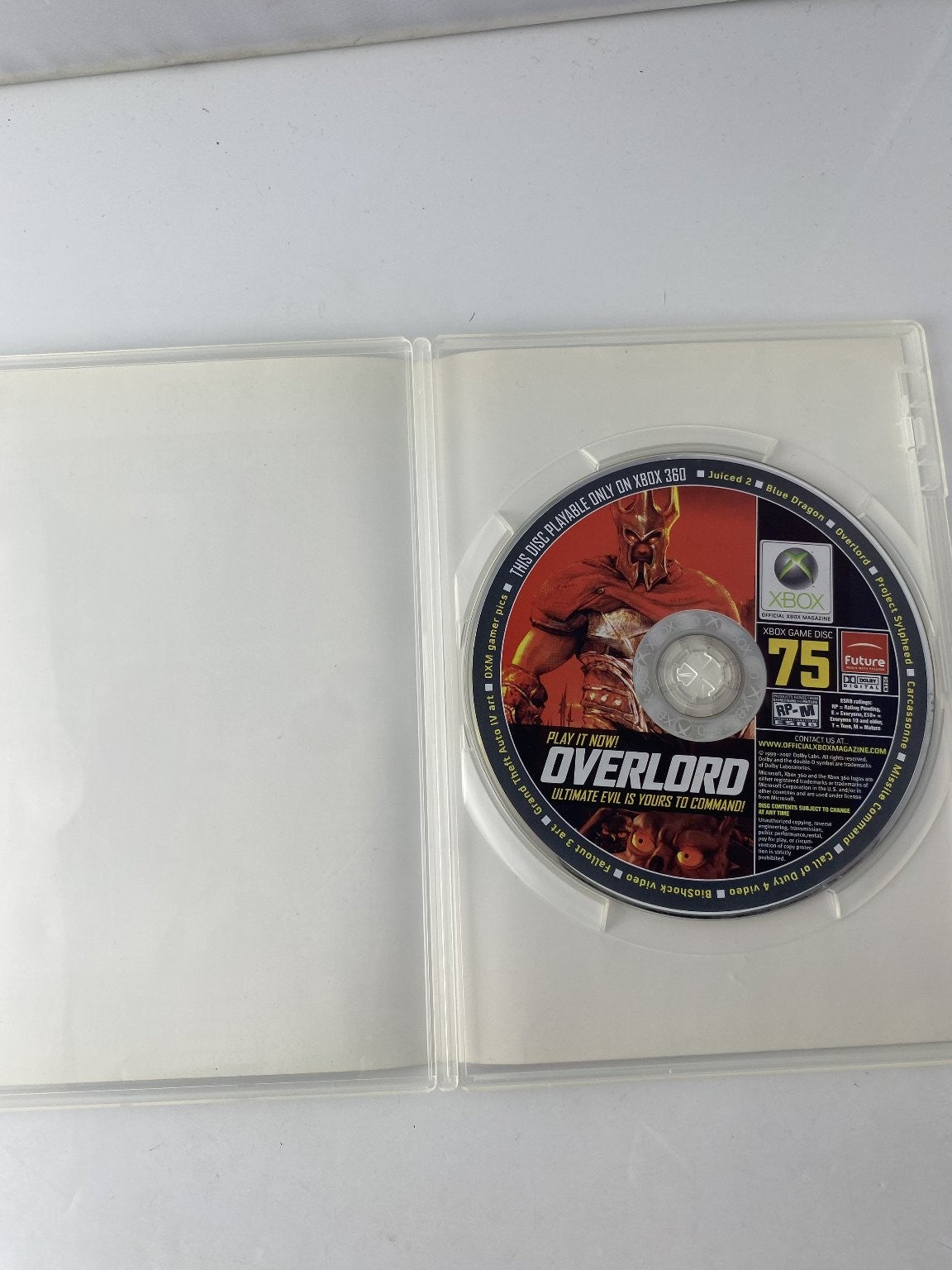 Official Xbox Magazine OXM #75 Disc Xbox 360 Video Game Demos Blue Dragon