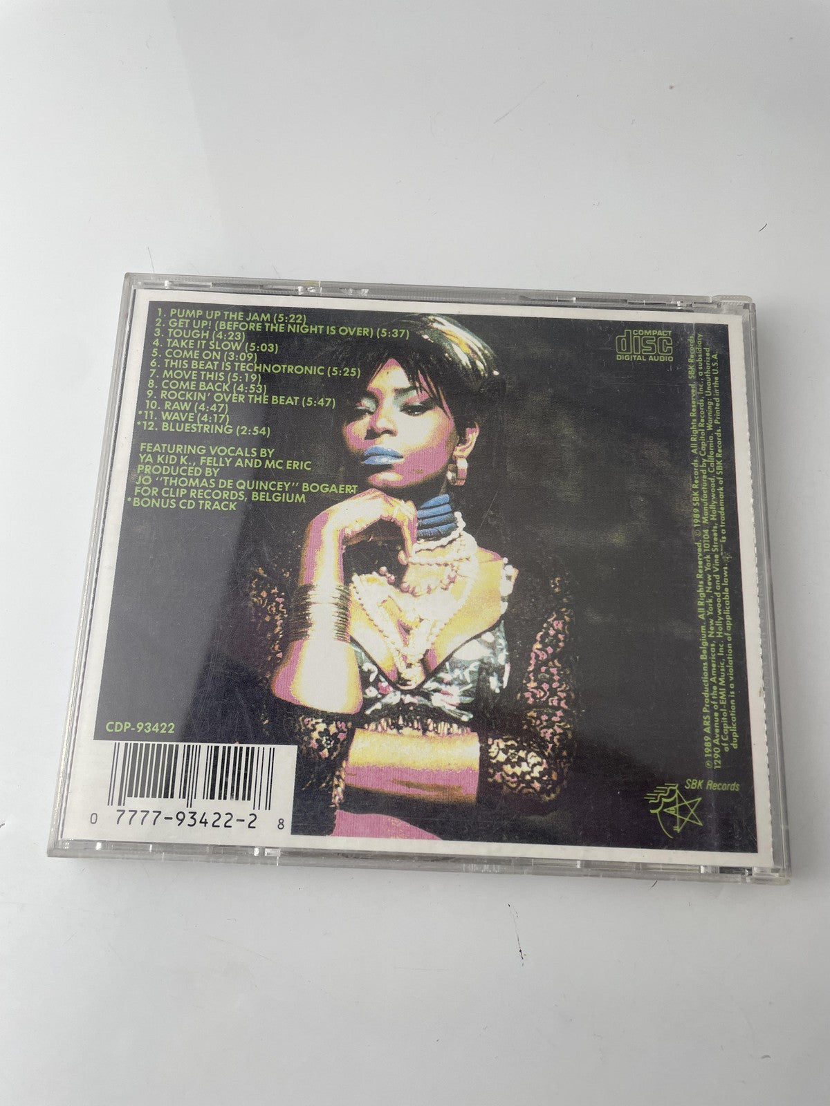 Vintage Technotronic CD Pump Up The Jam The Album Eurodance House 1989 SBK
