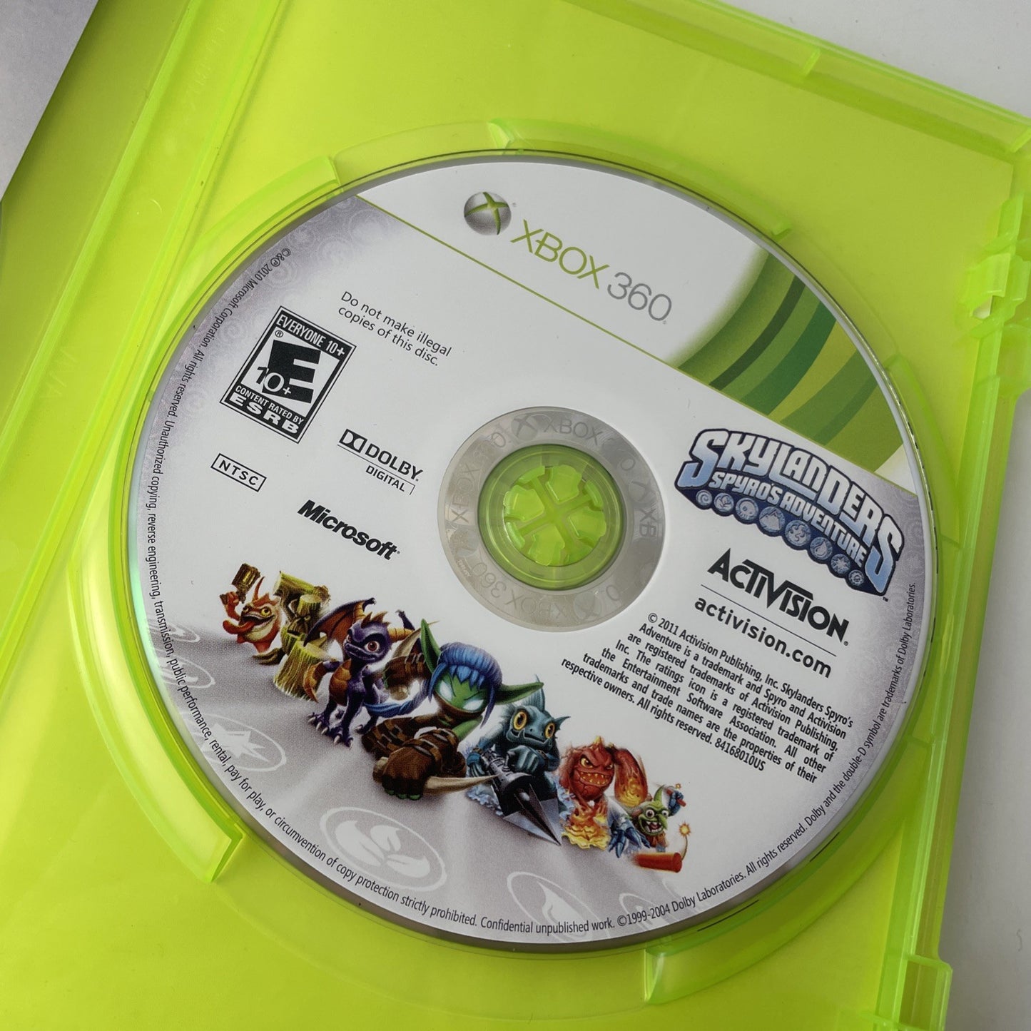 Skylanders Spyro's Adventure (Microsoft Xbox 360) Game Only Complete CIB Tested 