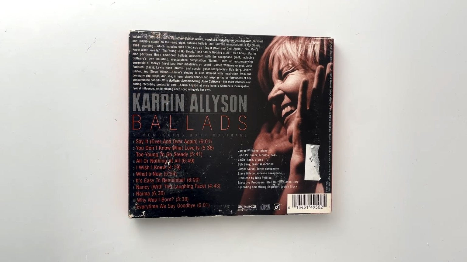 Karrin Allyson - Ballads Remembering John Coltrane CD 2001 Jazz Concord