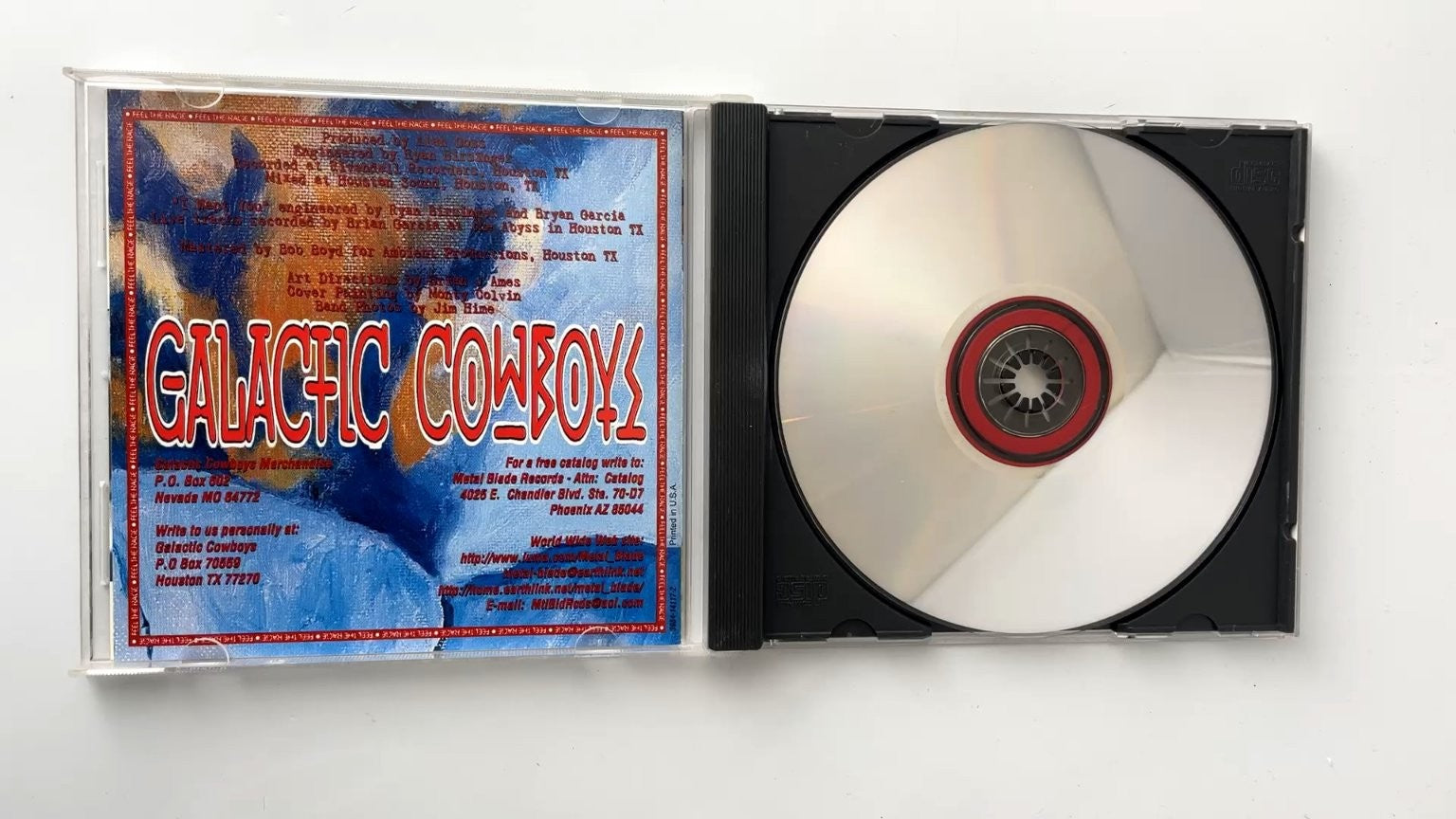 Galactic Cowboys - Feel The Rage CD 1996 Metal Blade Rock Metal
