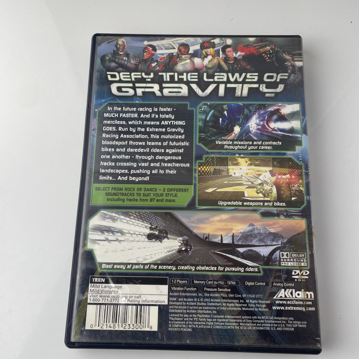 XGRA: Extreme-G Racing (Sony PlayStation 2, 2003) Acclaim Driving NO MANUAL