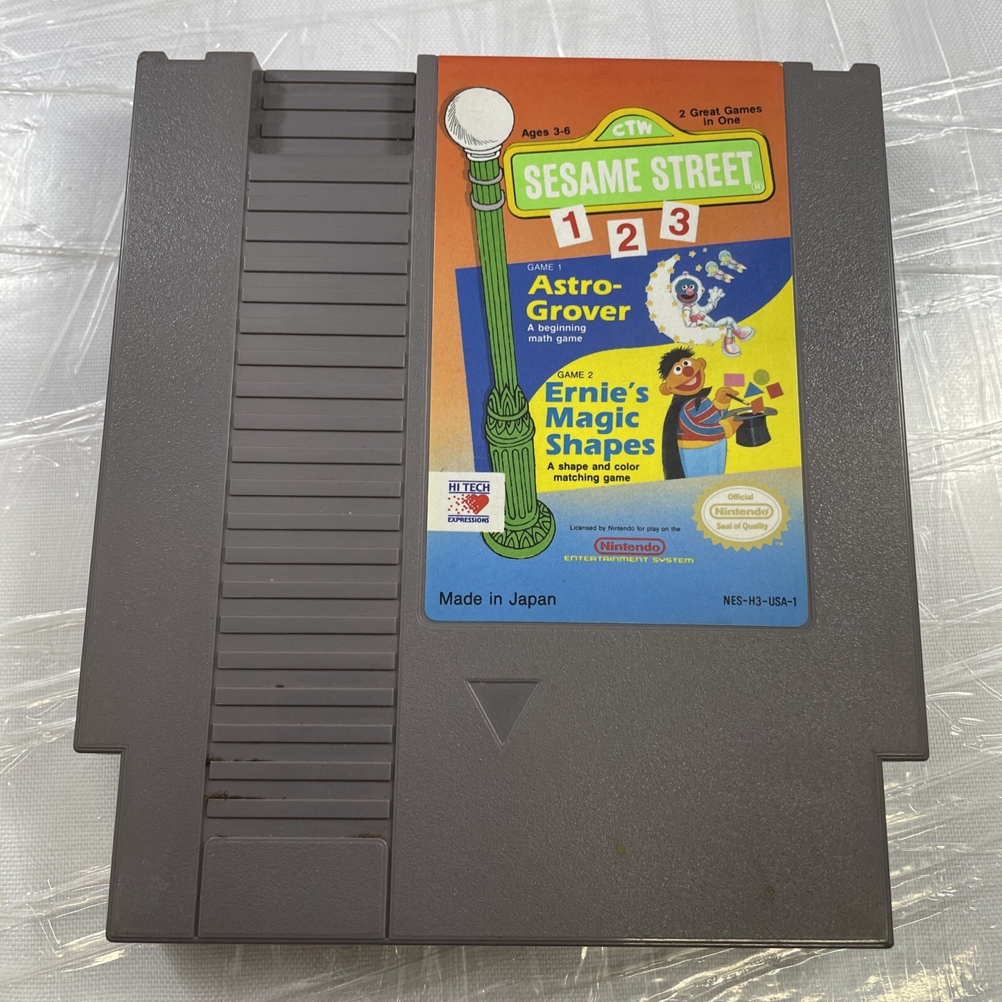 Sesame Street 123 + Rental Case (Nintendo Entertainment 1989) Missouri Unique