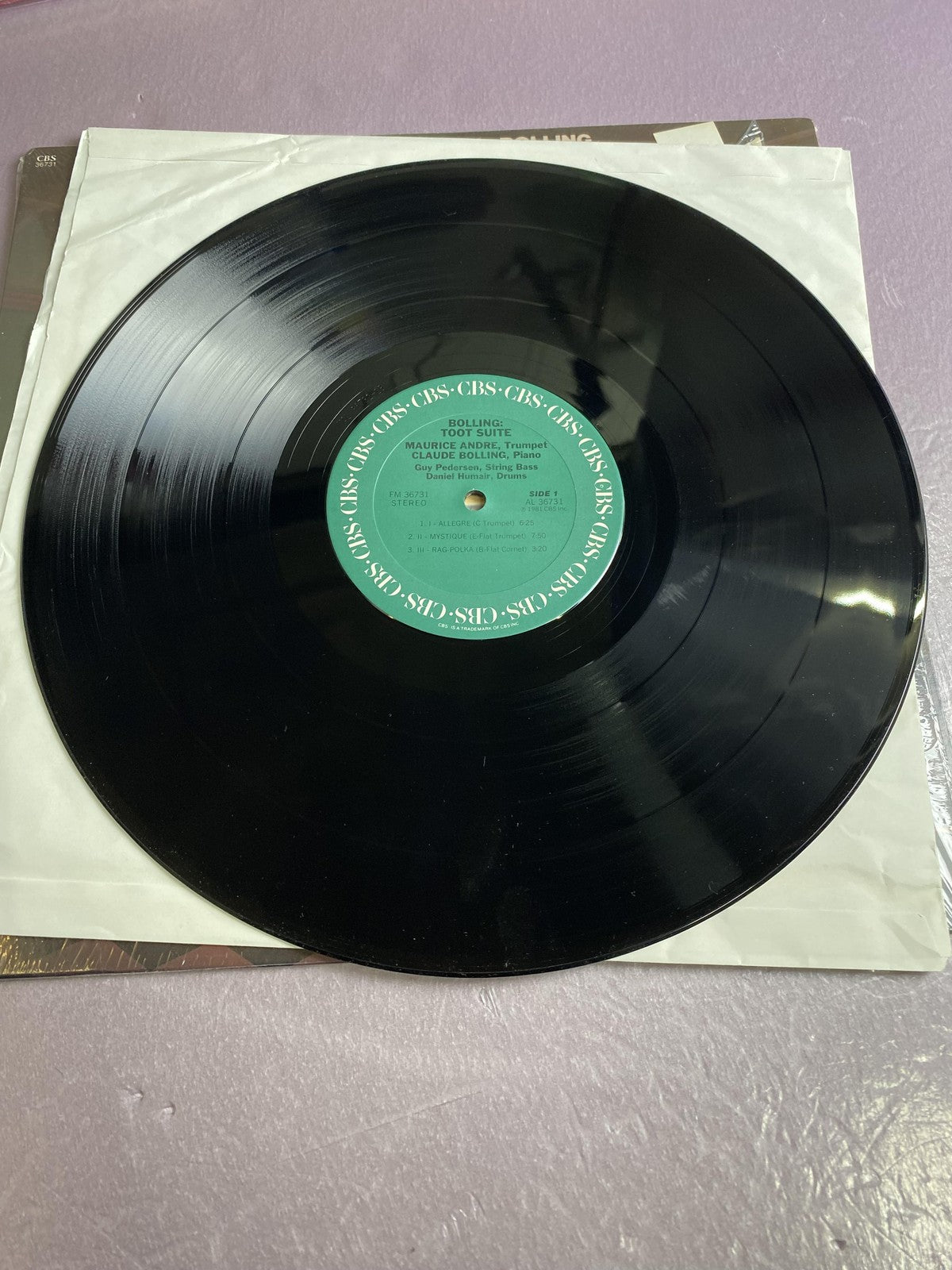 Vintage Maurice André Claude Bolling Toot Suite 12" Black Vinyl LP CBS Jazz