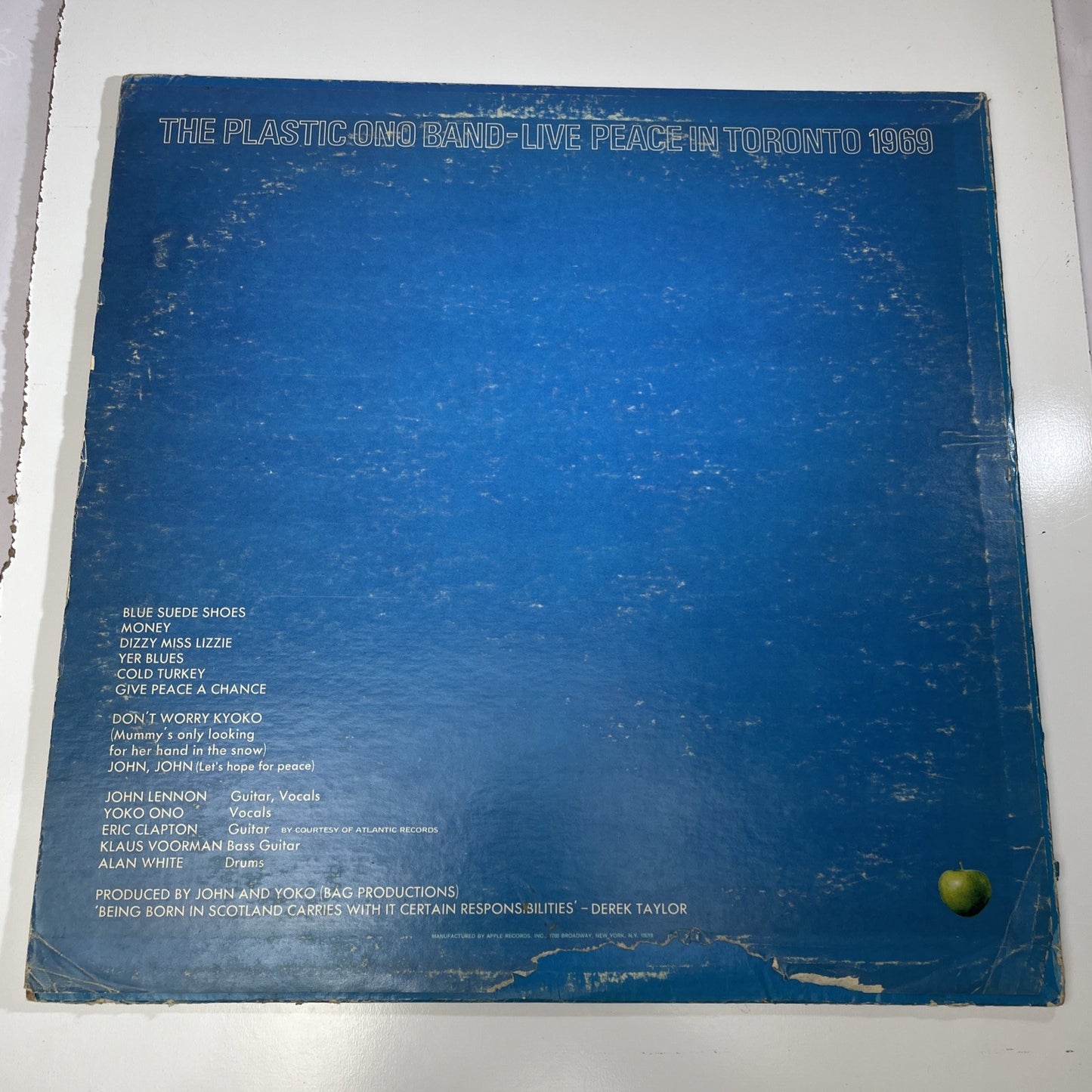 [LP] The Plastic Ono Band – Live Peace In Toronto 1969  VG+ JOHN LENNON