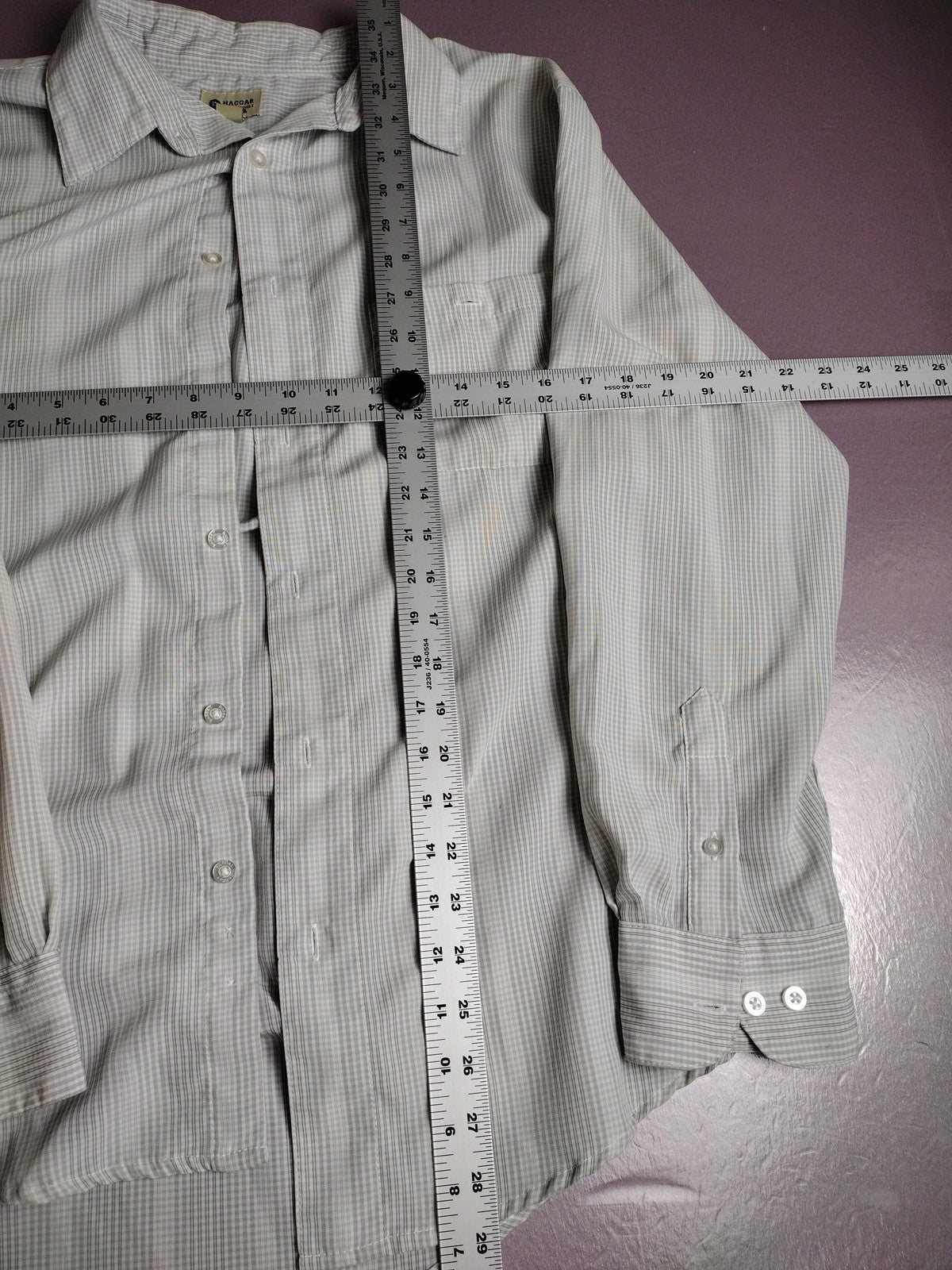 Radar Shirt Mens Large Gray Green Check Button Down Long Sleeve Casual Dress