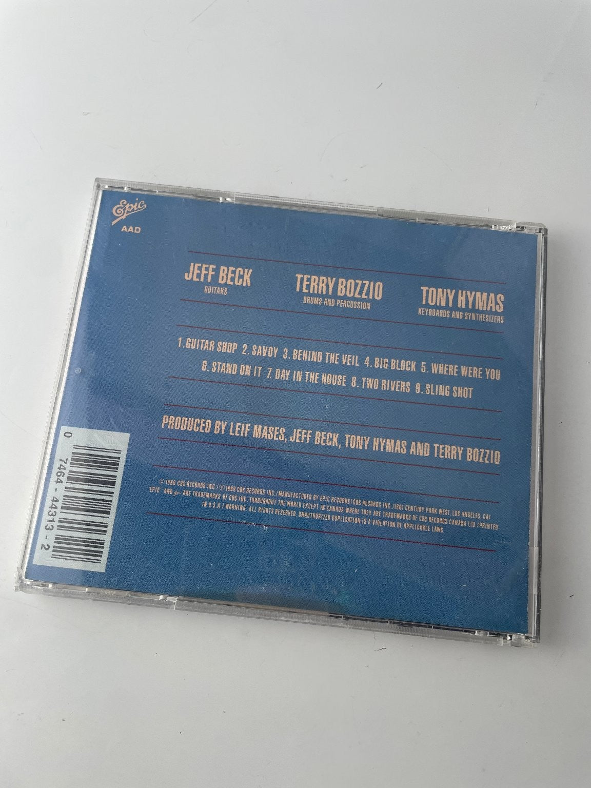 Jeff Beck - Jeff Beck's Guitar Shop CD 1989 Epic Rock Instrumental