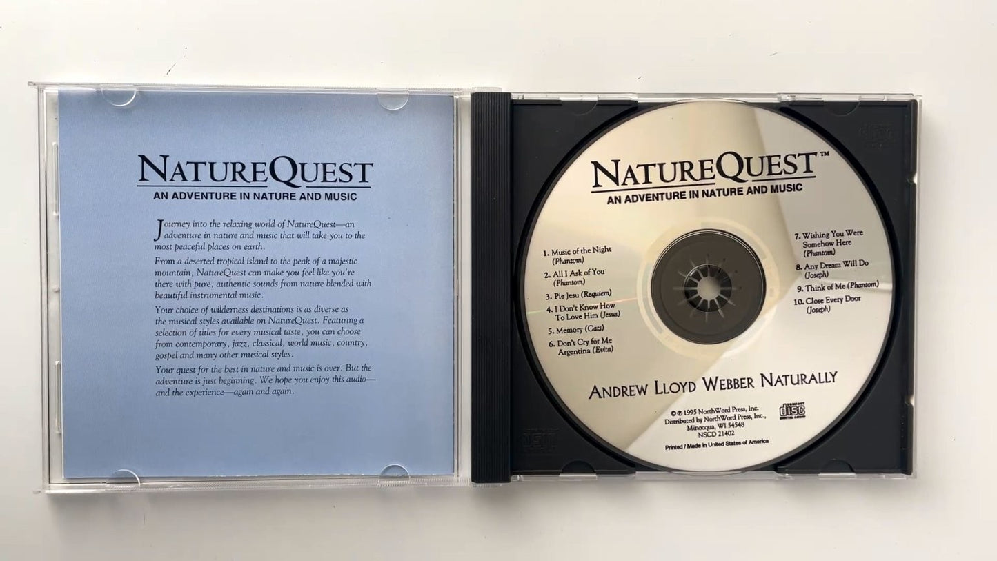 Andrew Lloyd Webber Naturally CD 1995 NatureQuest Relaxation Instrumental