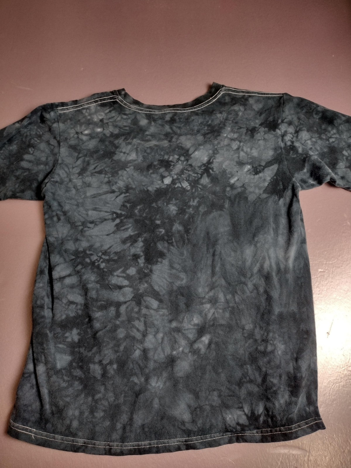 Lynyrd Skynyrd Shirt Youth Large Black Gray Tie Dye Band Rock Graphic Skull