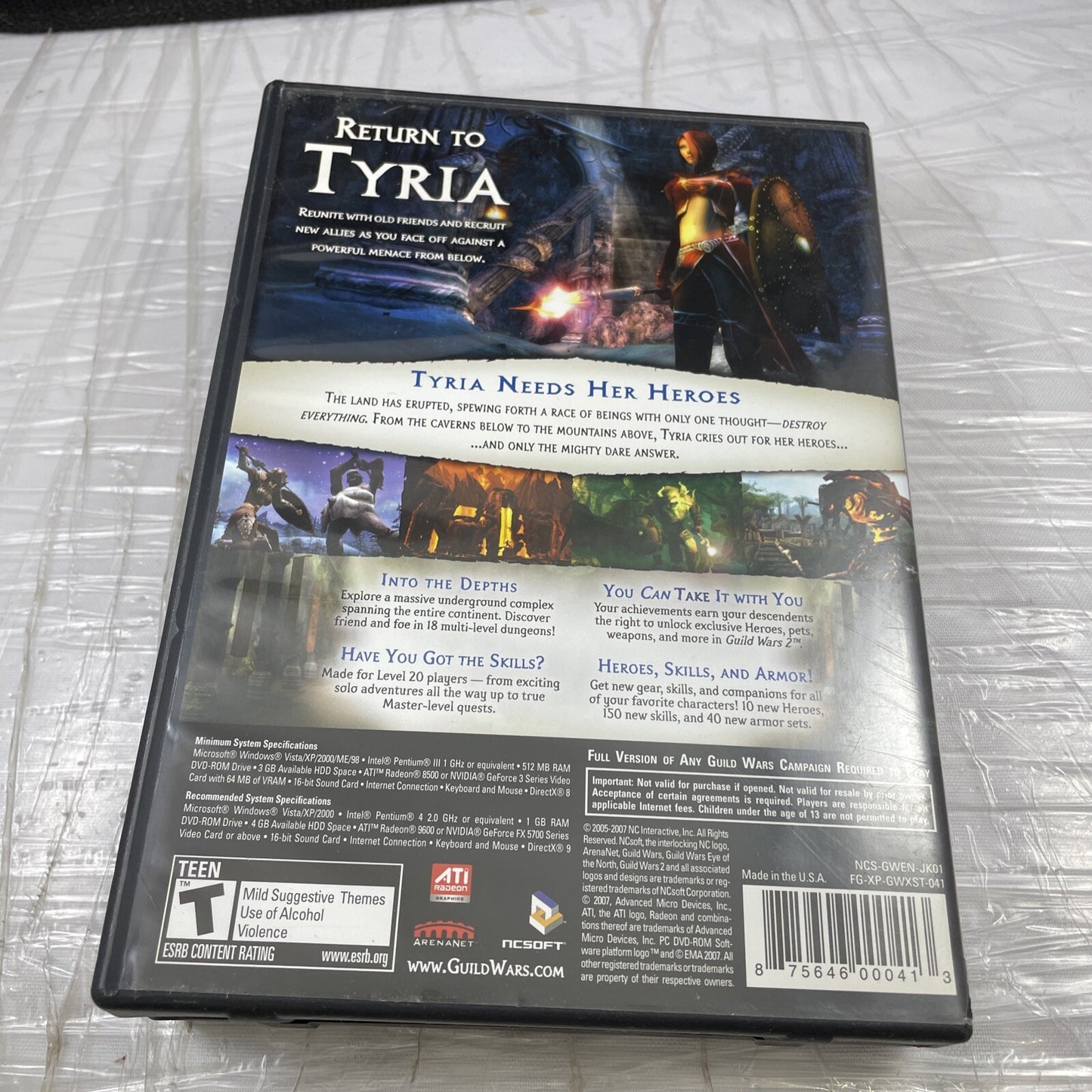 Pc Game Lot Of 4 Guild Wars All Expansion Cd Set Posters, Discs, Manual