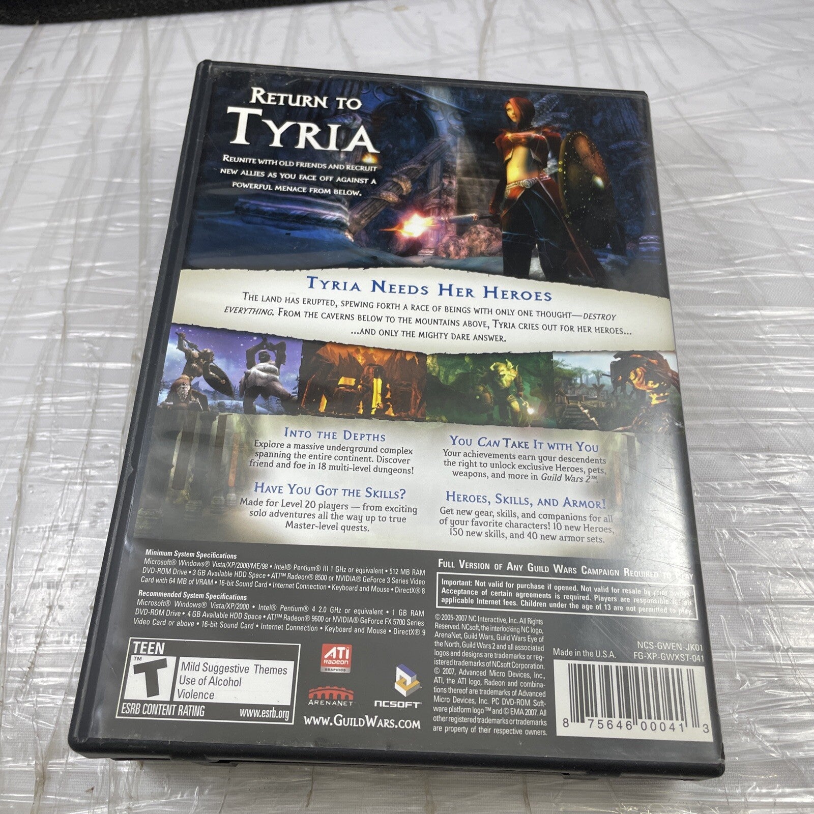 Pc Game Lot Of 4 Guild Wars All Expansion Cd Set Posters, Discs, Manual