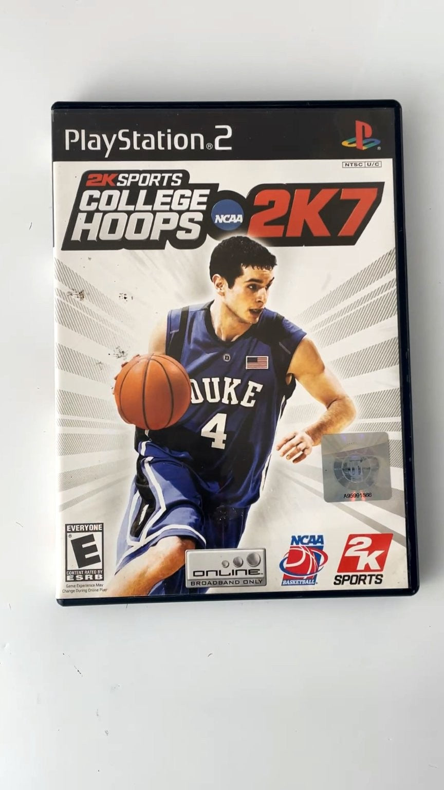 2K Sports College Hoops NCAA 2K7 PlayStation 2 Video Game Multiplayer NO MANUAL