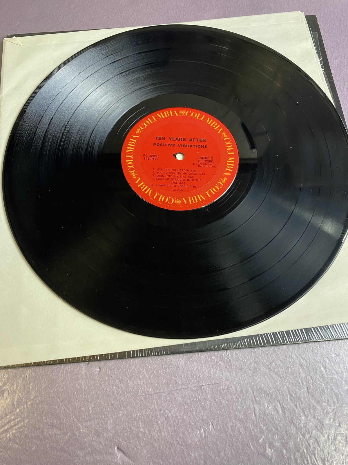 Vintage Ten Years After Positive Vibrations 12" Vinyl LP 1974 Columbia Rock