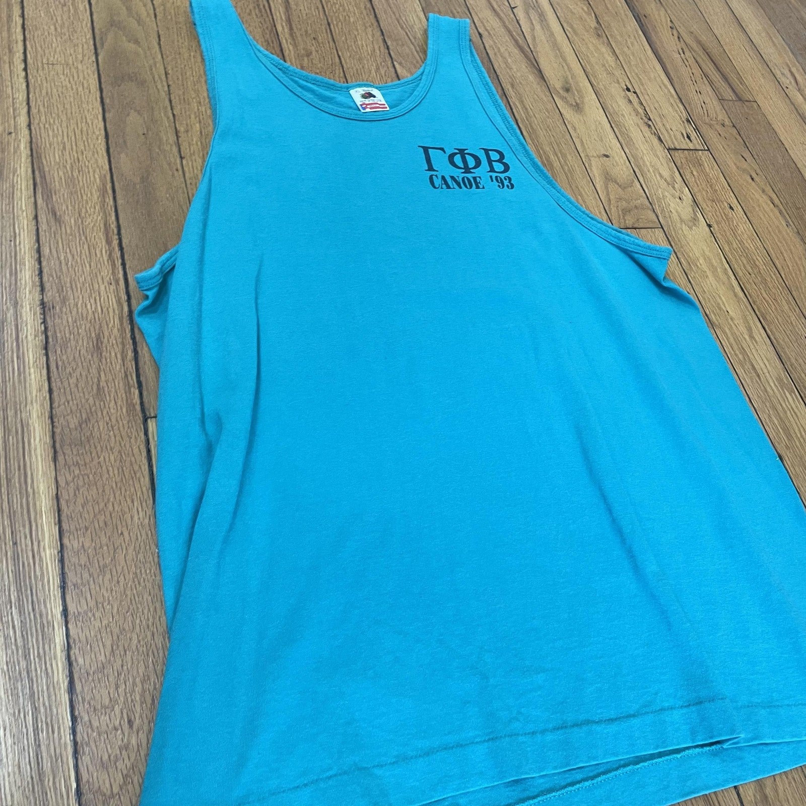 Vintage Gamma Phi Beta Shirt Womens XL Canoe 1993 Sorority Tank Top Made USA 90s