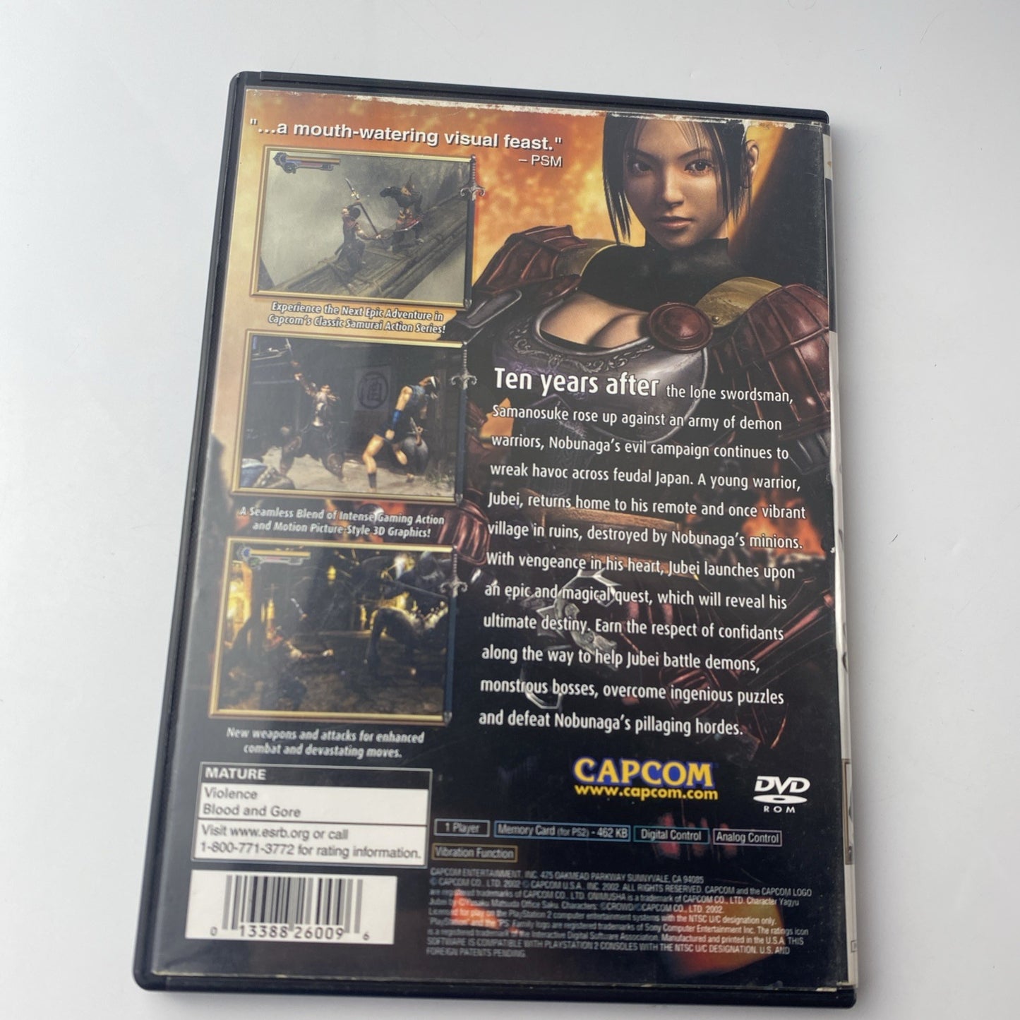 Onimusha 2: Samurai's Destiny (Sony PlayStation 2, 2002) PS2 Capcom No Manual