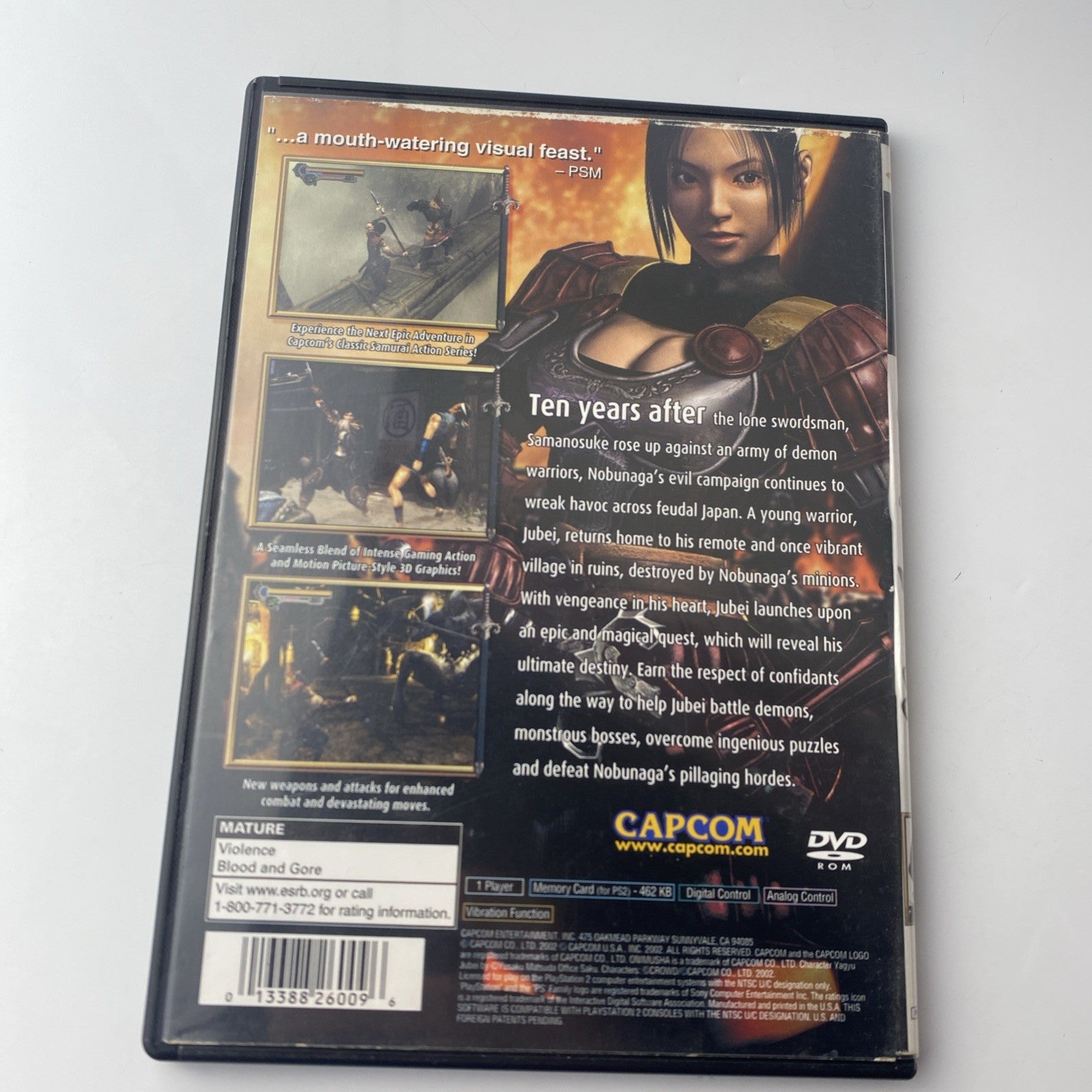 Onimusha 2: Samurai's Destiny (Sony PlayStation 2, 2002) PS2 Capcom No Manual