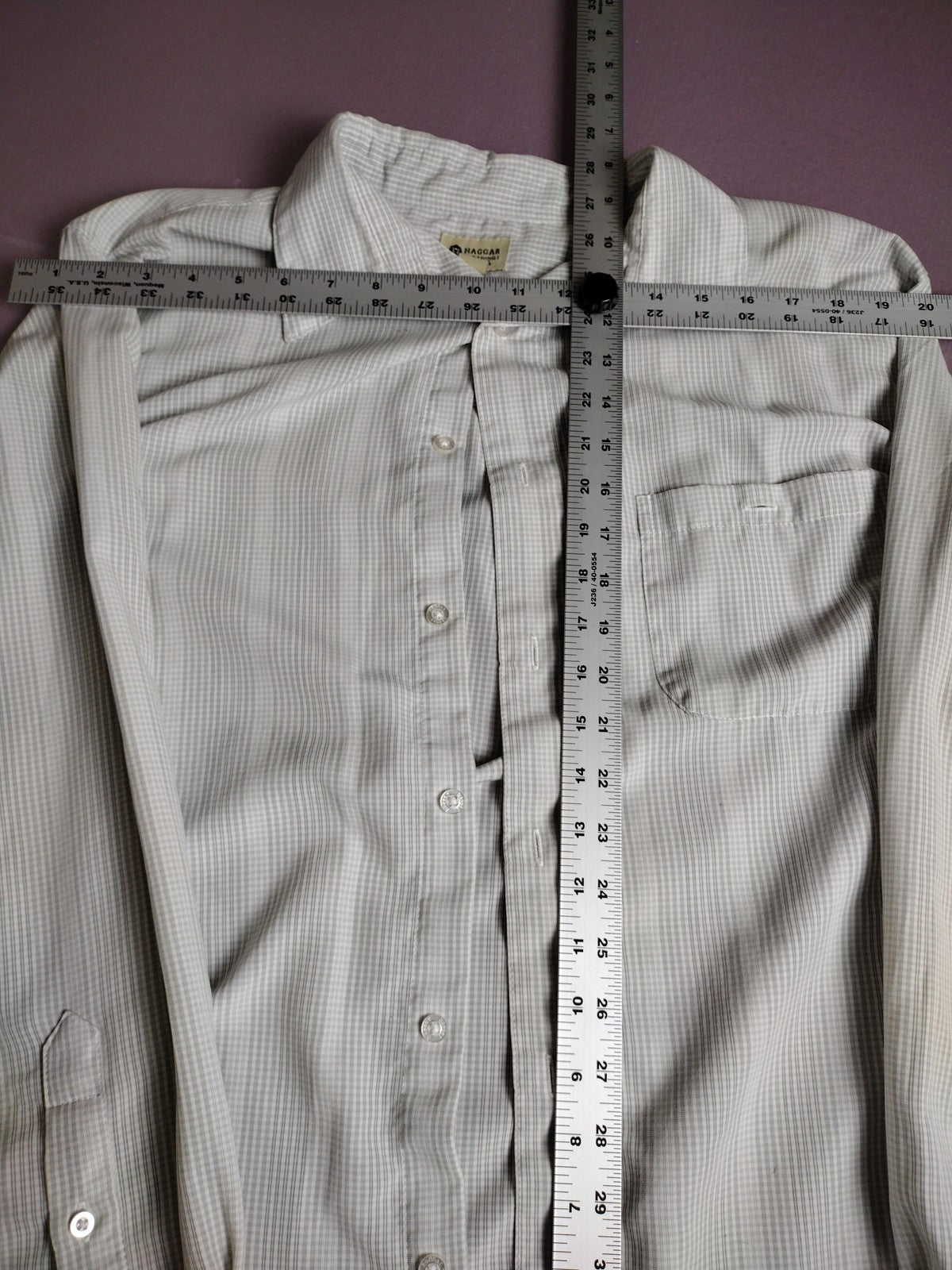 Radar Shirt Mens Large Gray Green Check Button Down Long Sleeve Casual Dress