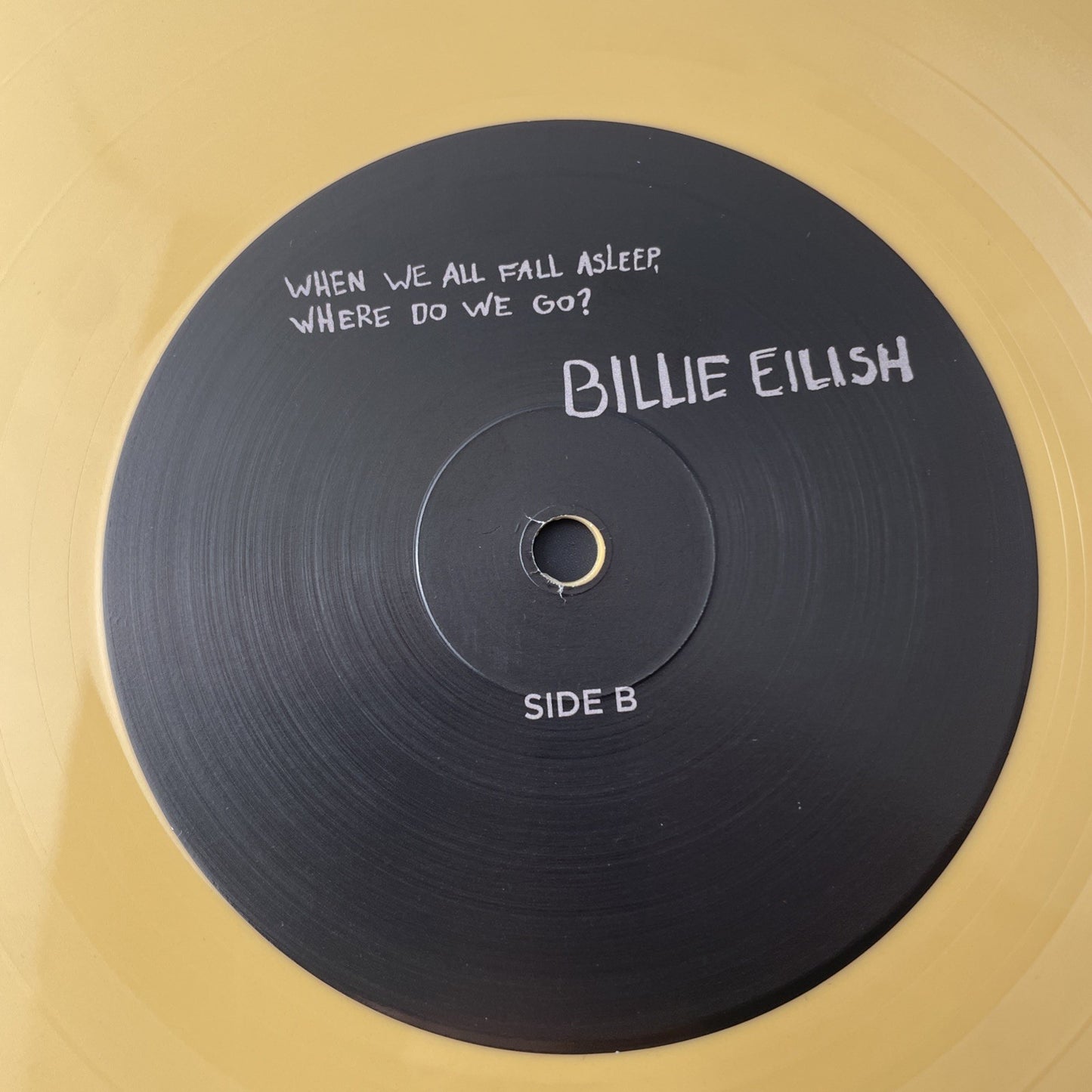 Billie Eilish-When We All Fall Asleep, Where Do We Go? Vinyl - Pale Yellow