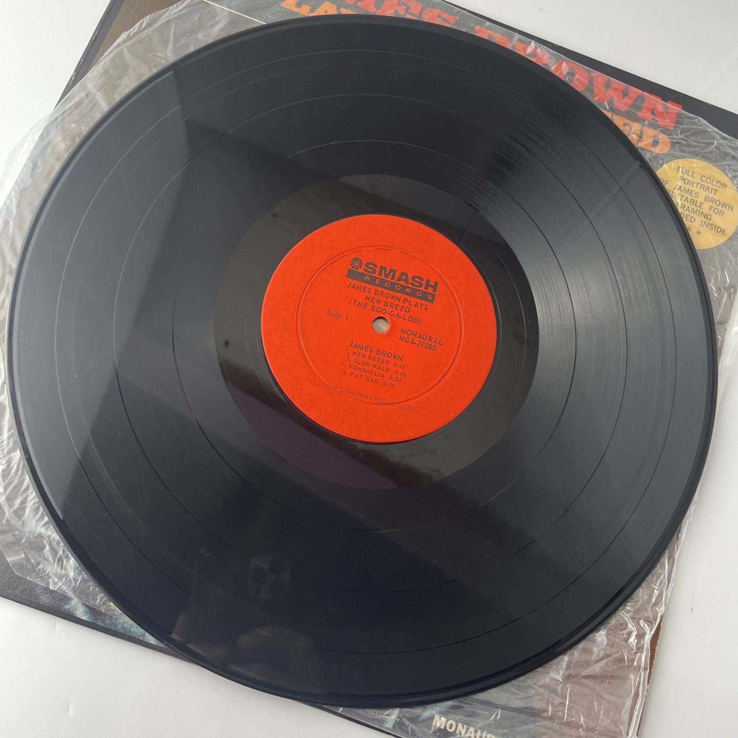 James Brown (LP) - "Plays New Breed" (1966) - Smash (MGS 27080) - G+ to VG