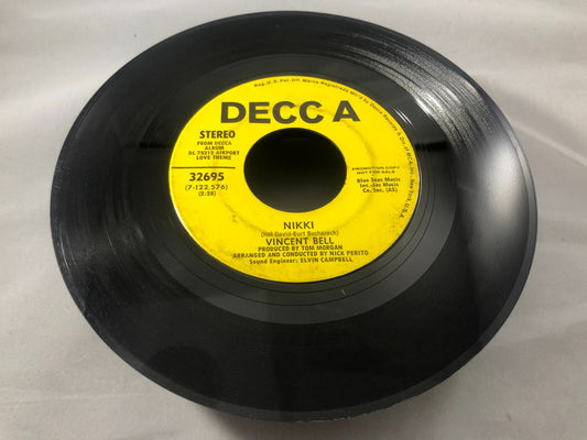 VINCENT BELL - DARLING LILI \ NIKKI DECCA PROMO 45 RARE PROMO VG