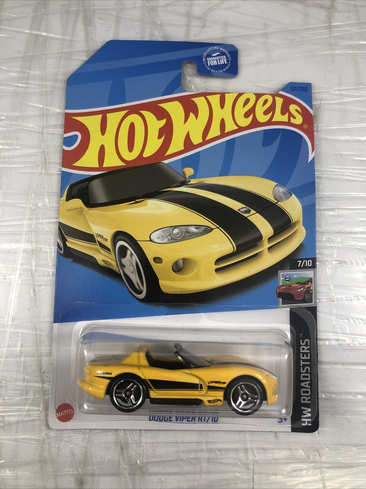 Hot Wheels Dodge Viper RT/10 Yellow #7/10 #131/250 - 2023 HW Roadsters