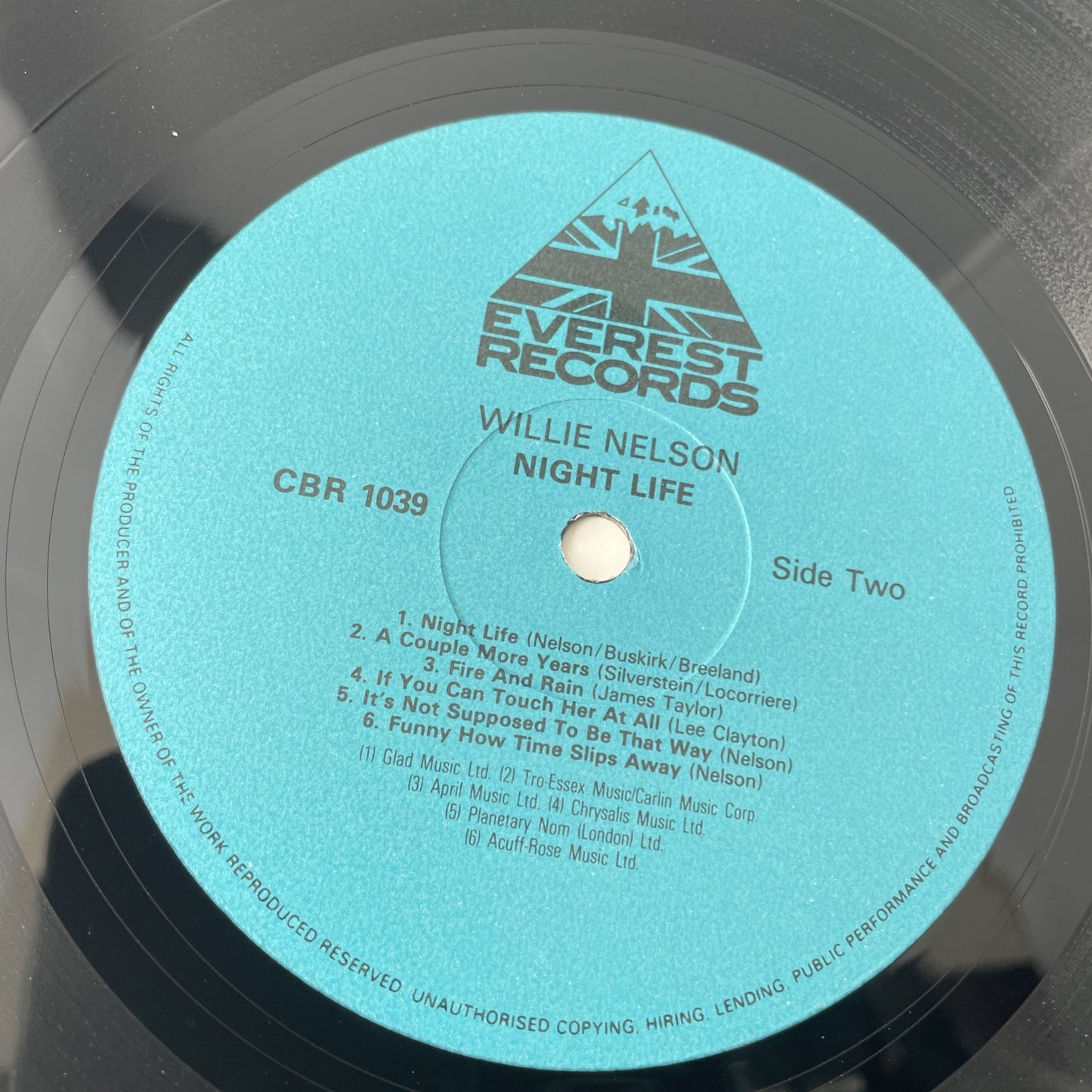 Willie Nelson Night Life (Vinyl LP, 1984 Everest Records CBR 1039) Sleeve Unglue