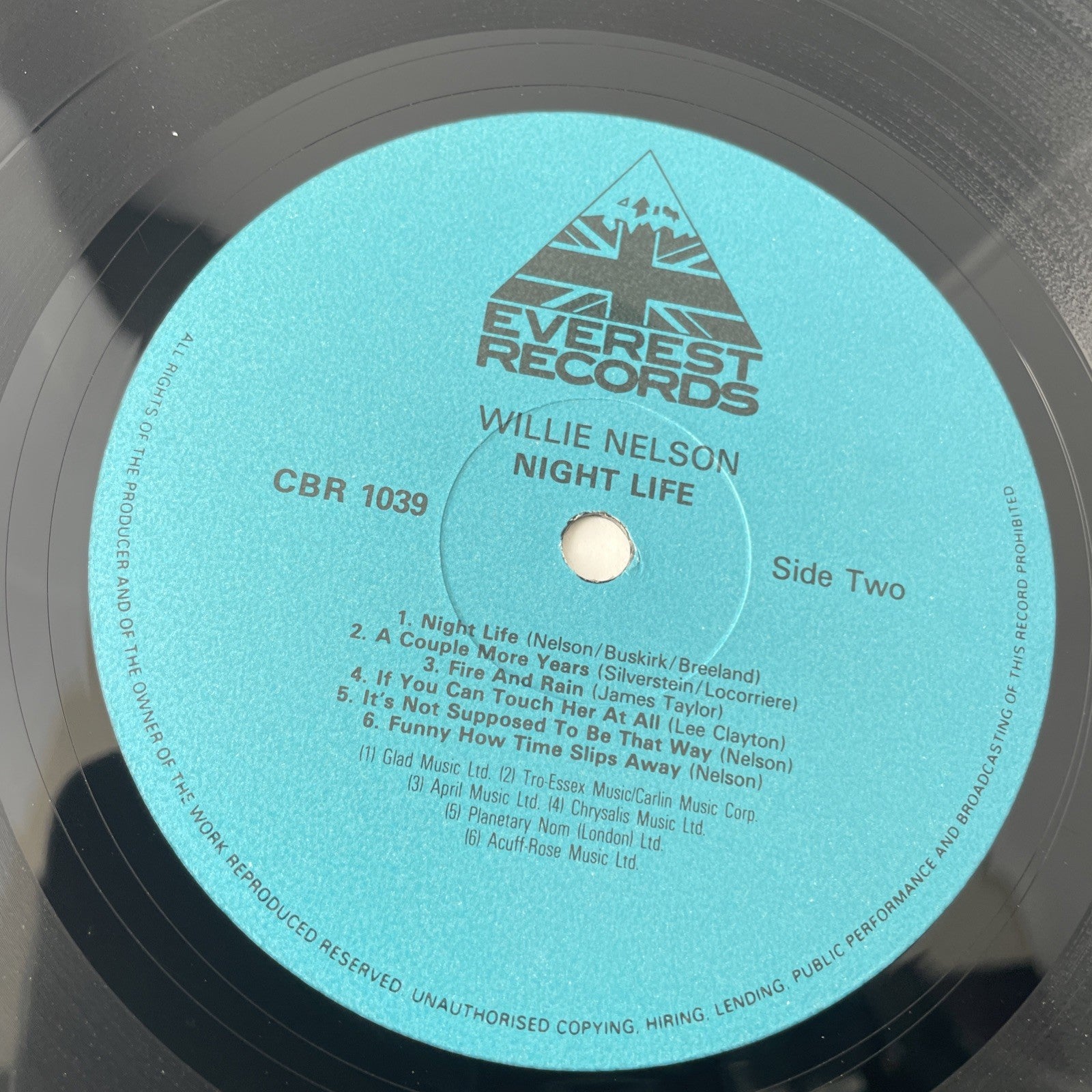 Willie Nelson Night Life (Vinyl LP, 1984 Everest Records CBR 1039) Sleeve Unglue