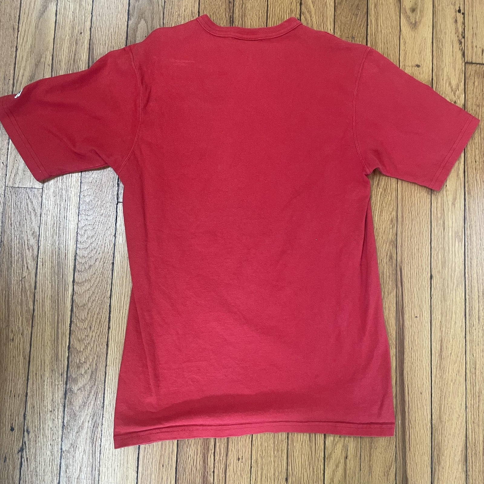 Champion Shirt Mens Small Red Space Planets Saturn Graphic Tee Vintage Style