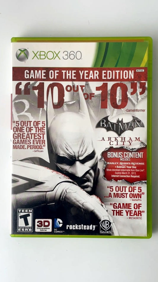 Batman Arkham City Game of the Year Edition Xbox 360 Video Game