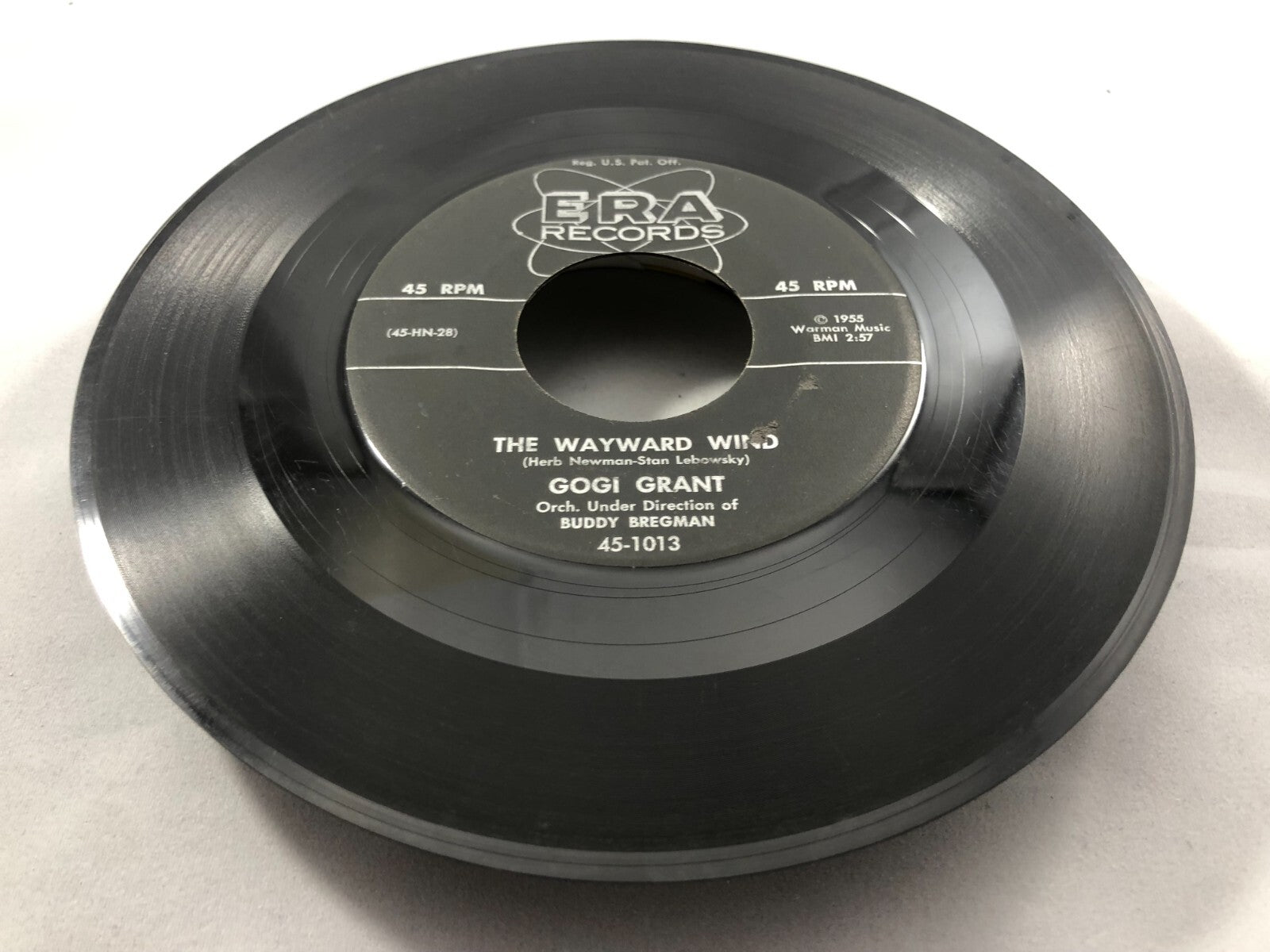 GOGI GRANT - THE WAYWARD WIND / NO MORE THAN FOREVER -  7" VINYL 45 RPM VG